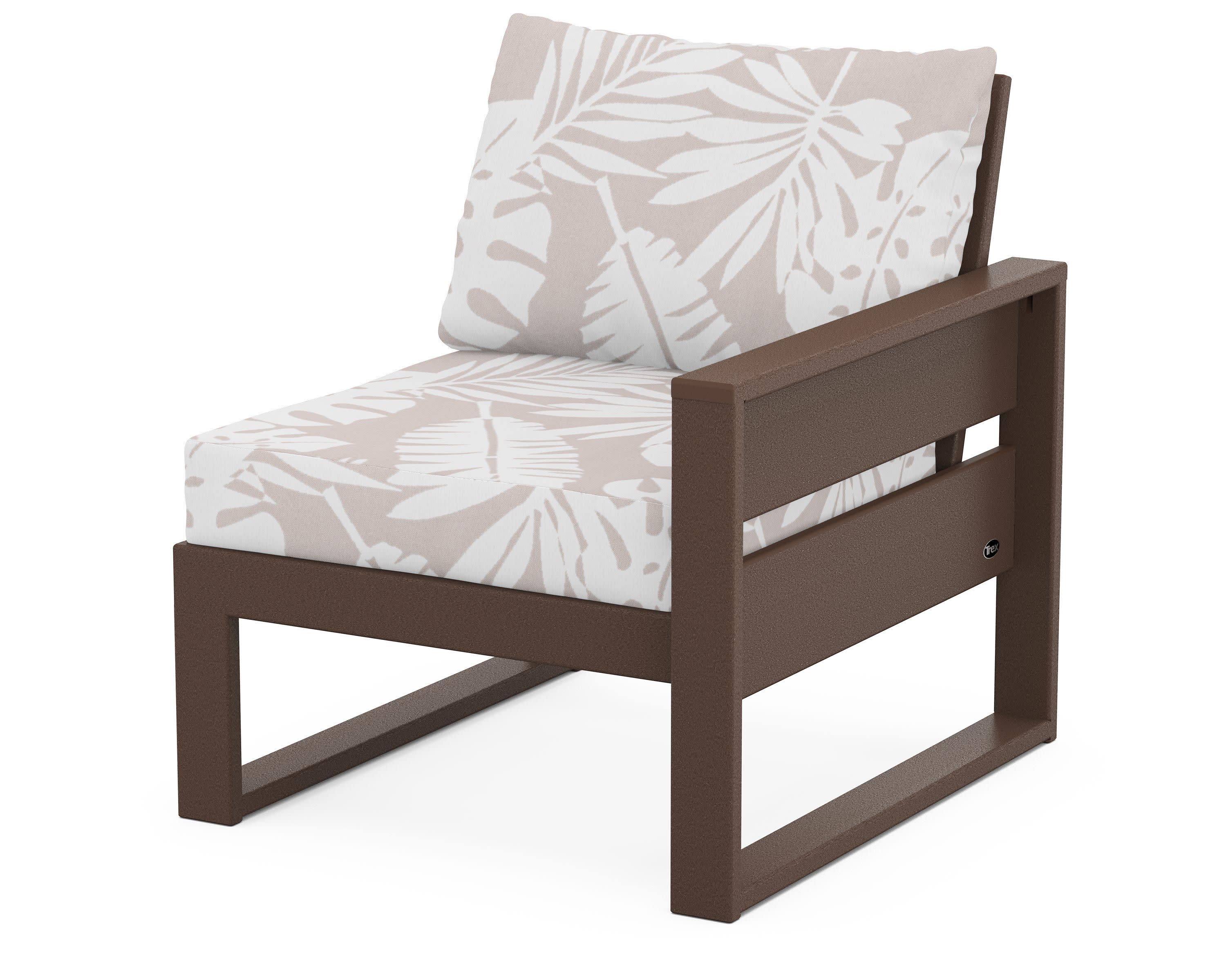 Eastport Modular Right Arm Chair in Vintage Lantern / Leaf Dune Burlap