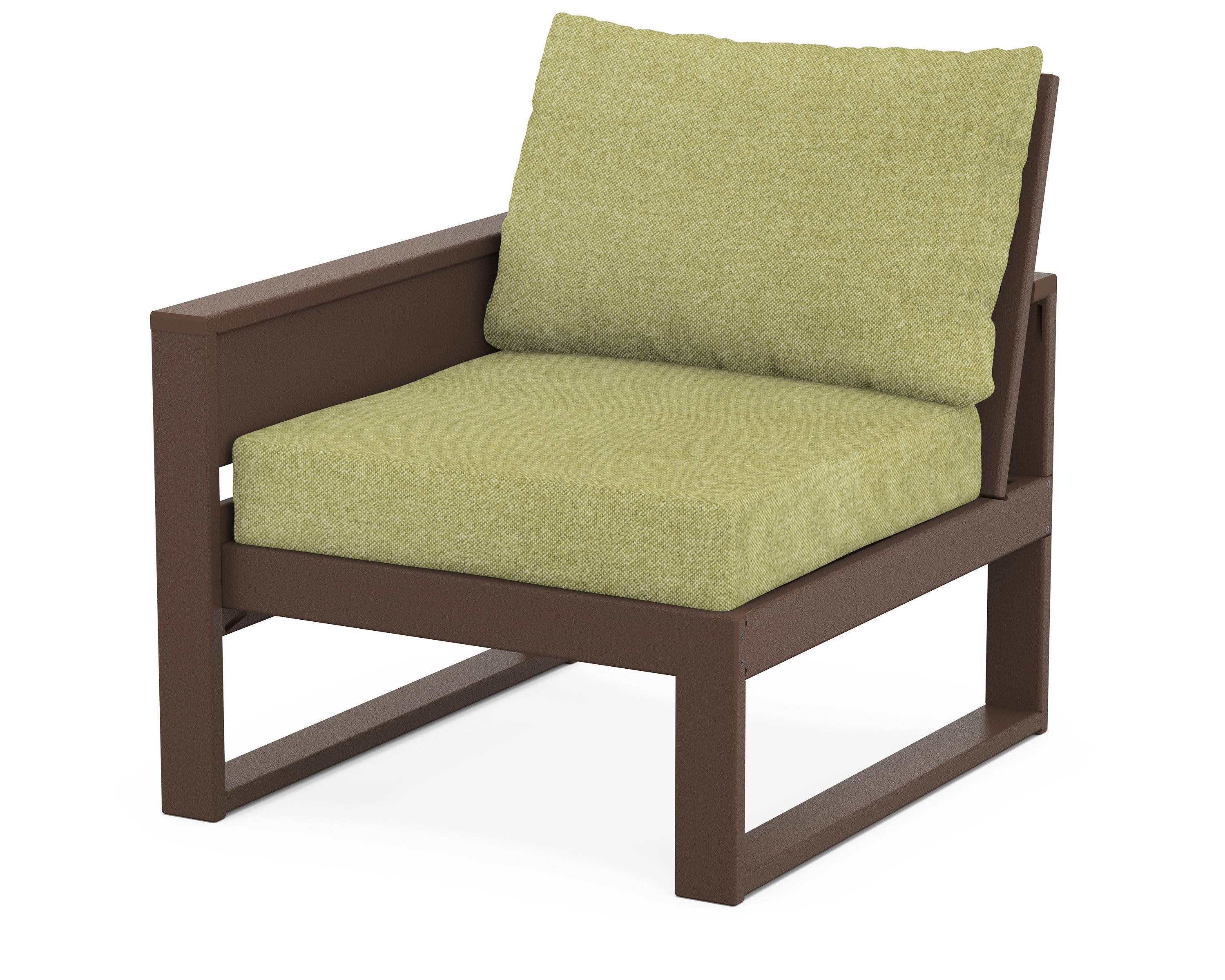 Eastport Modular Left Arm Chair in Vintage Lantern / Chartreuse Boucle