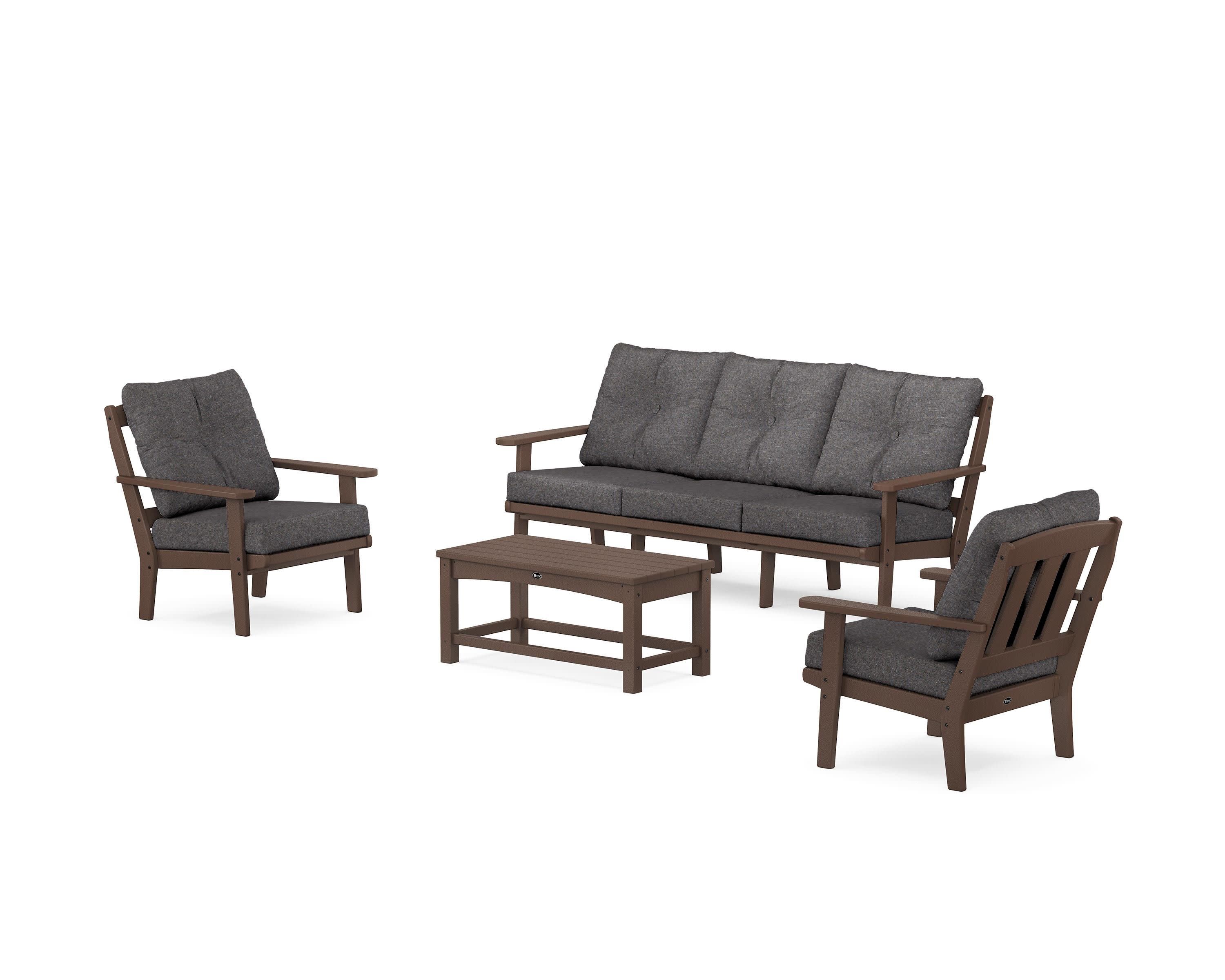 Cape Cod 4-Piece Deep Seating Set with Sofa in Vintage Lantern / Ash Charcoal