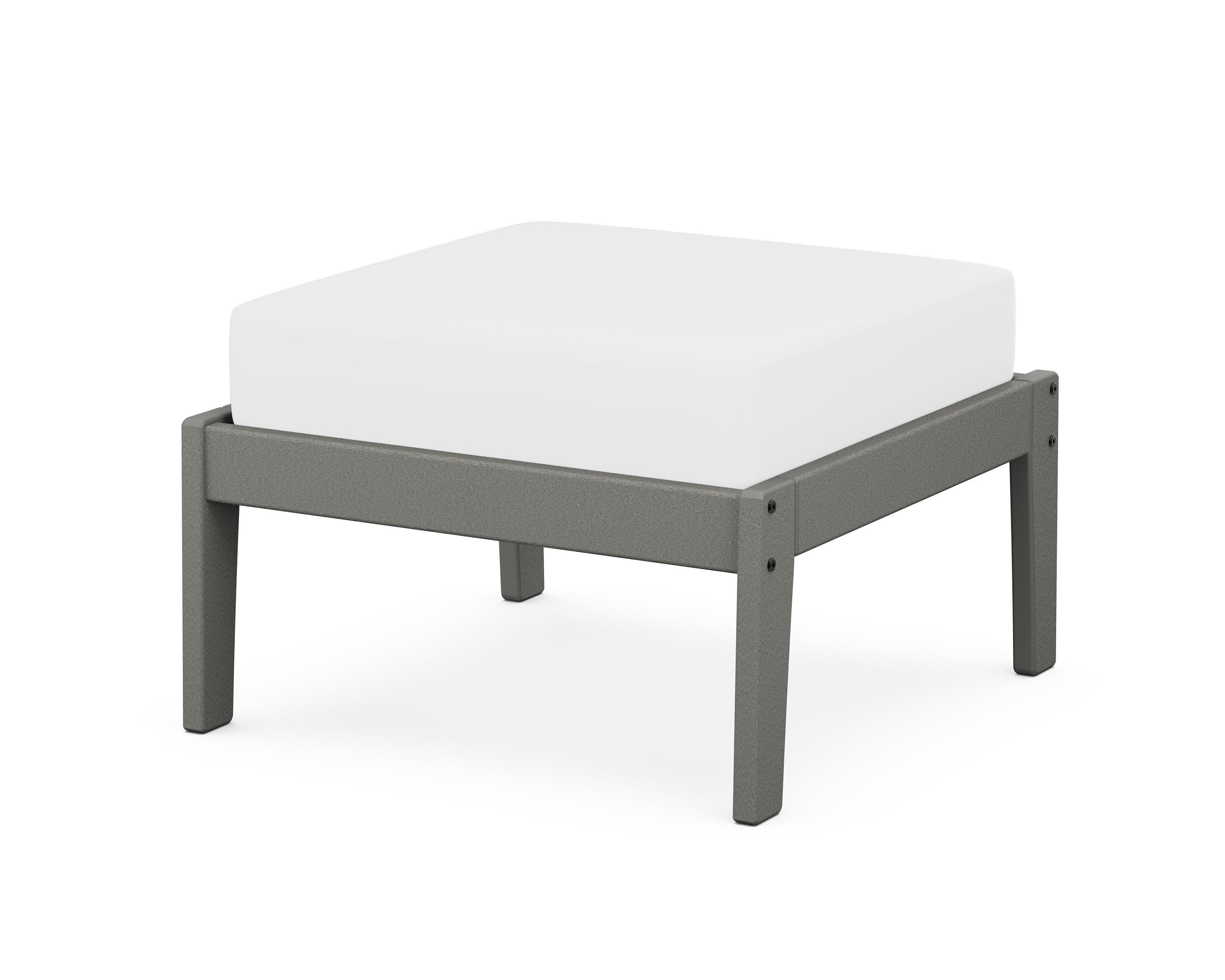 Deep Seating Ottoman in Slate Grey / Natural