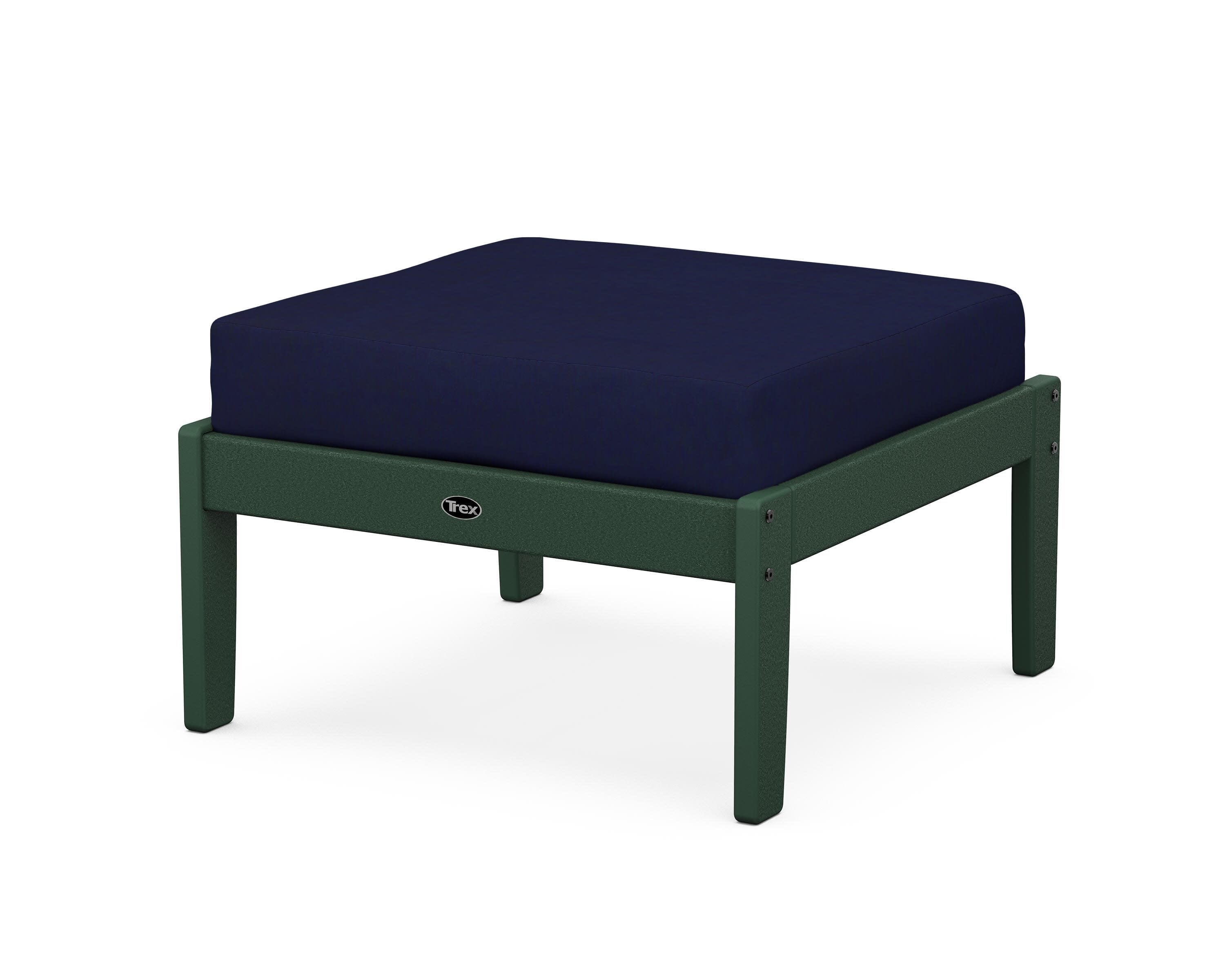 Yacht Club Deep Seating Ottoman in Rainforest Canopy / Navy