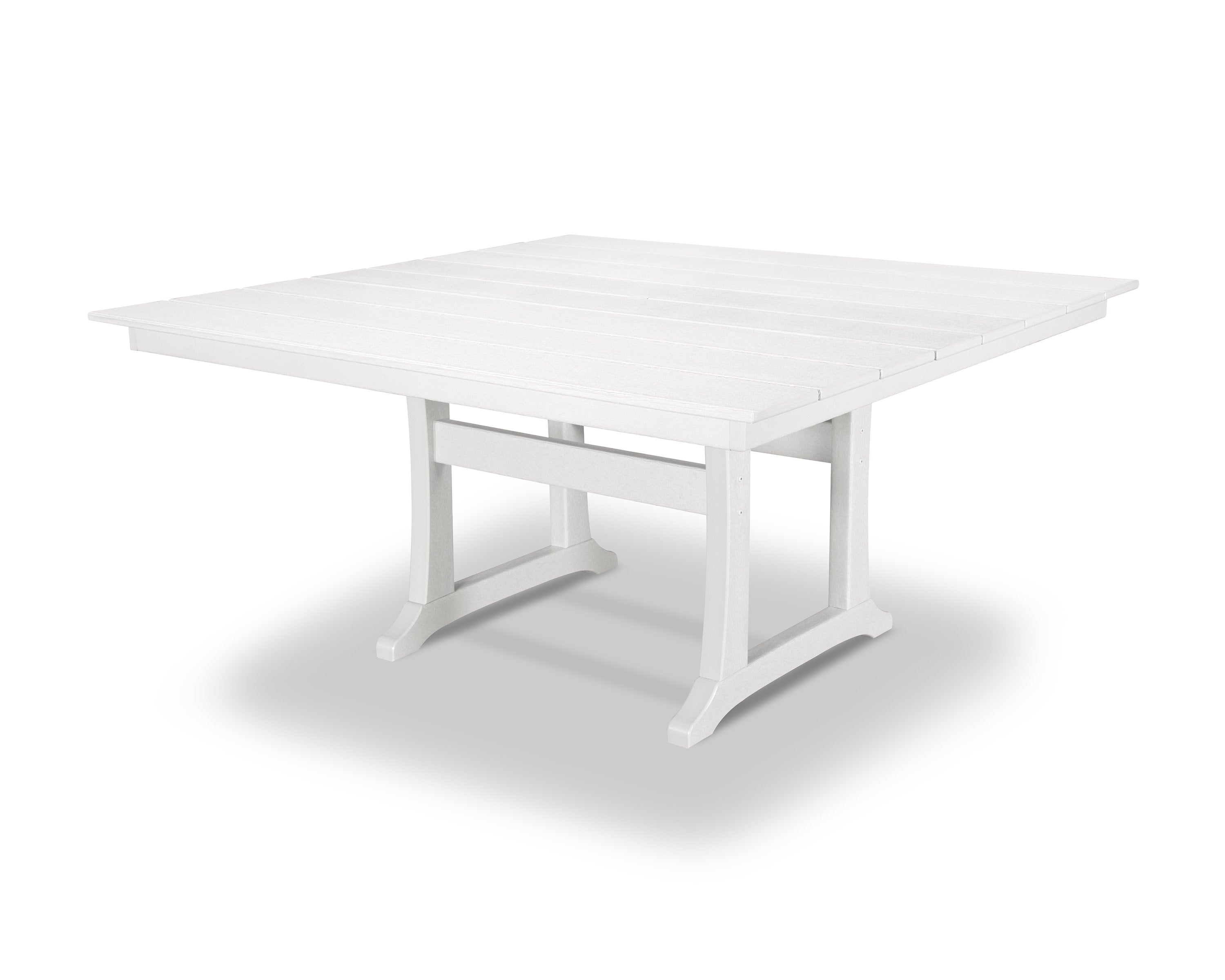 Farmhouse Trestle 59" Dining Table in Classic White