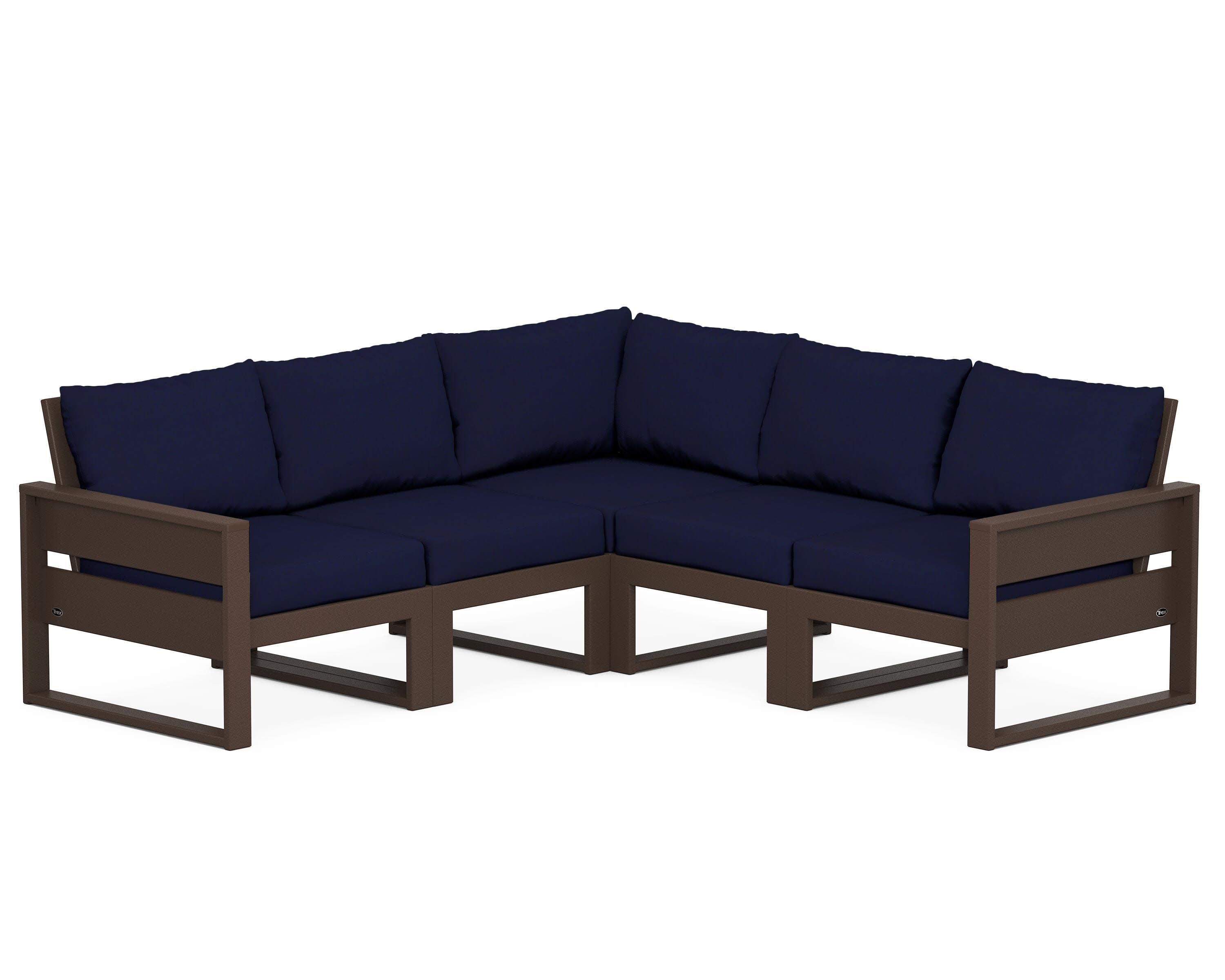 Eastport 5-Piece Sectional in Vintage Lantern / Navy