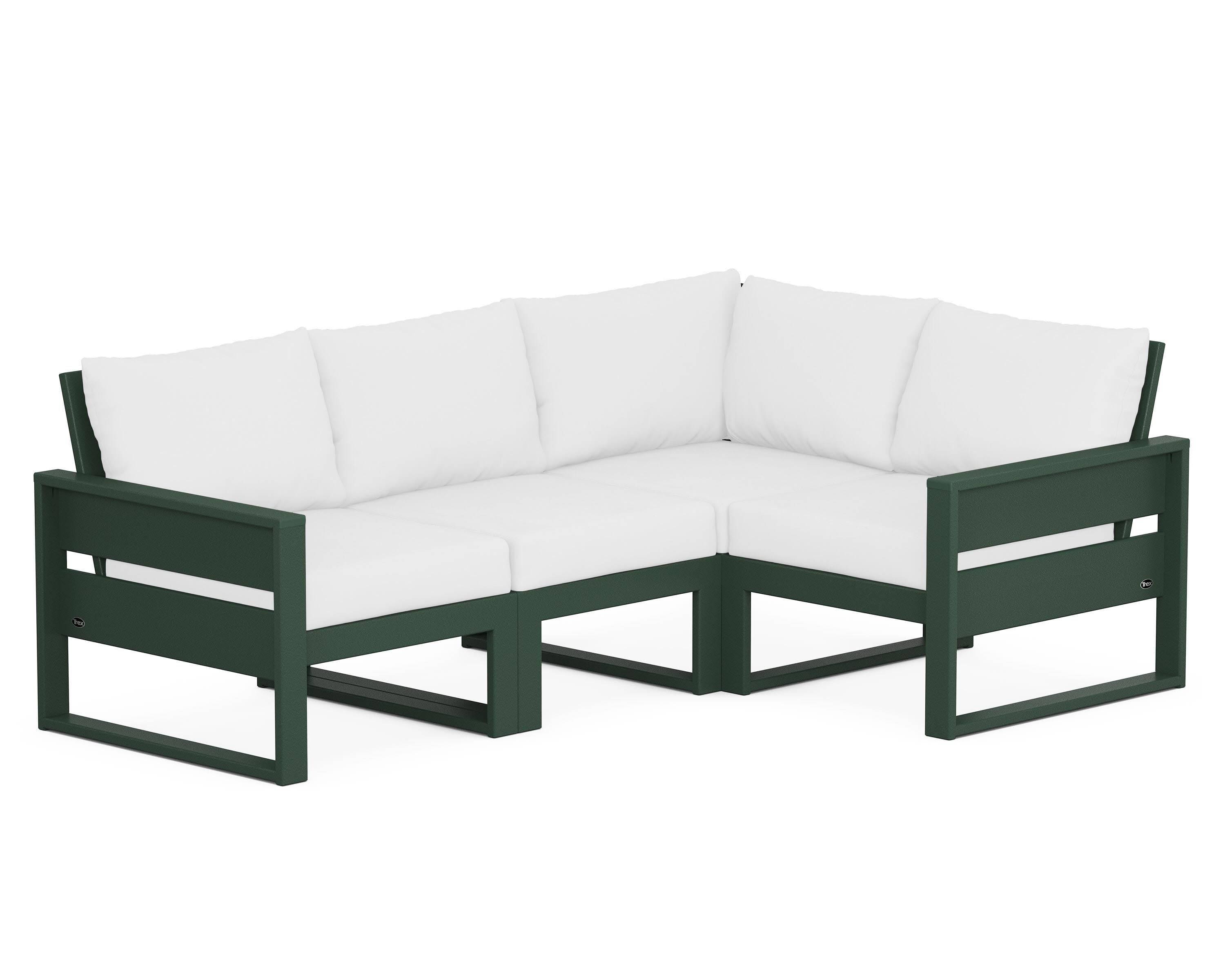 Eastport 4- Piece Sectional in Rainforest Canopy / Natural