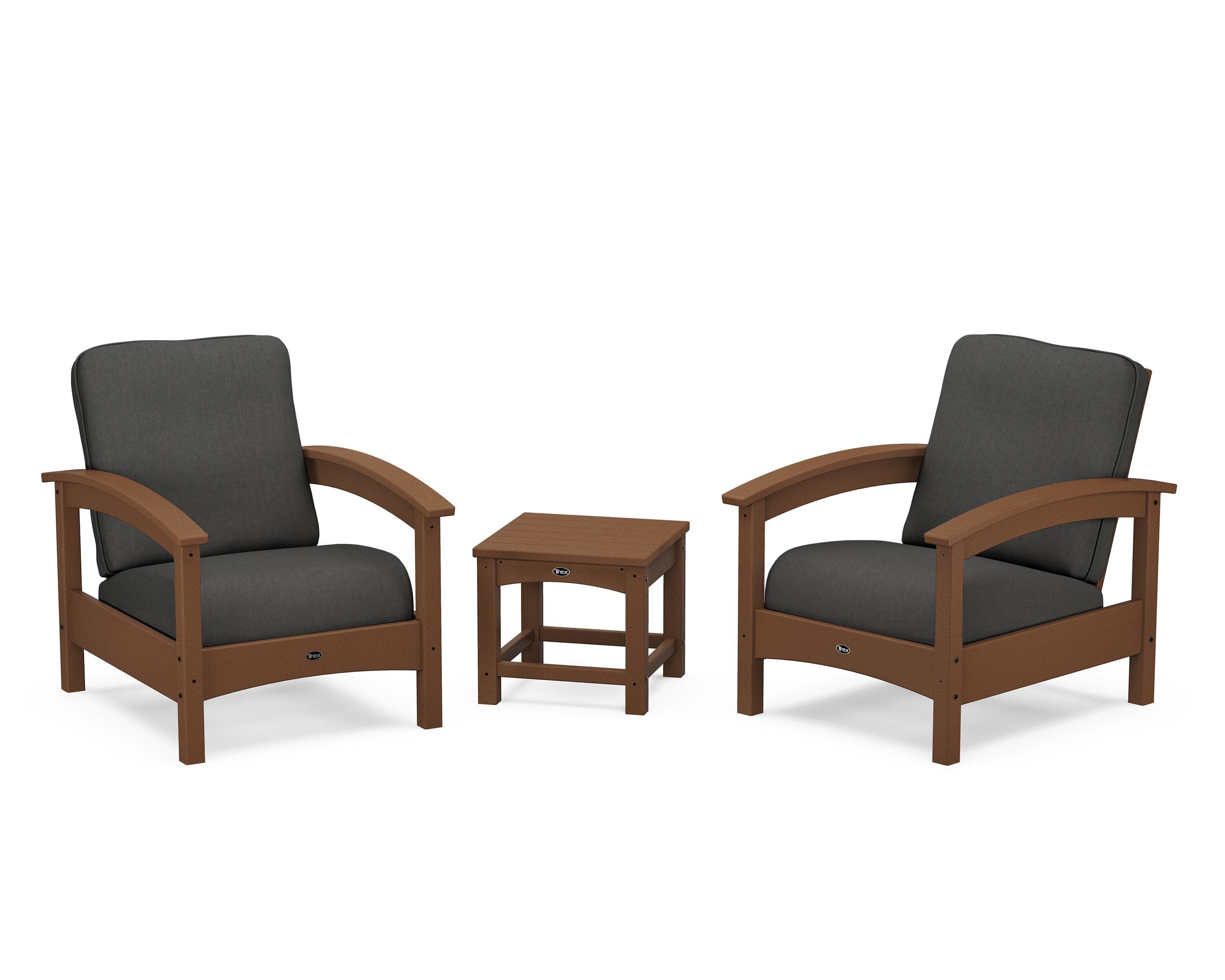 Rockport Club 3-Piece Deep Seating Conversation Set in Tree House / Spectrum Carbon