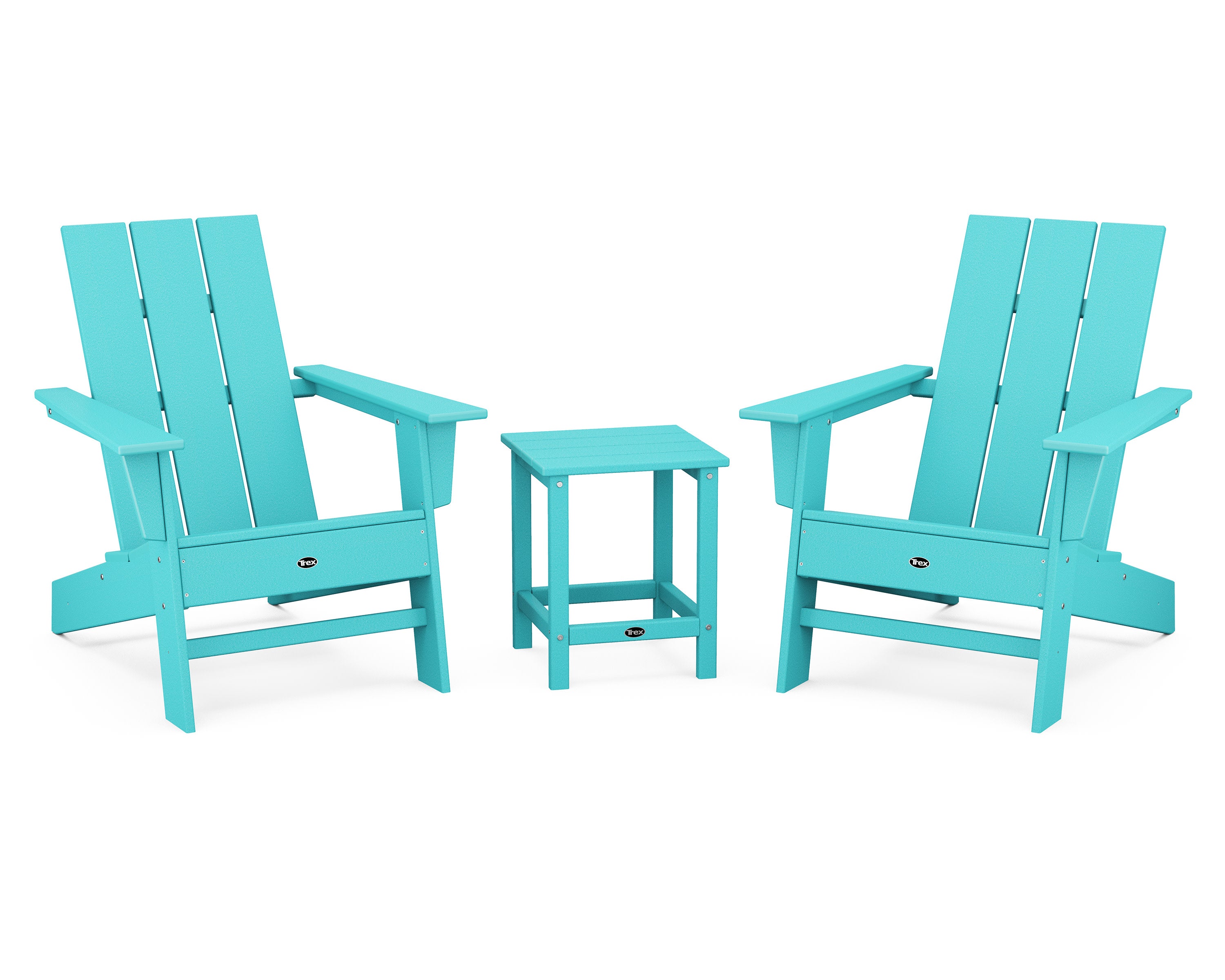 Eastport 3-Piece Modern Adirondack Set in Aruba