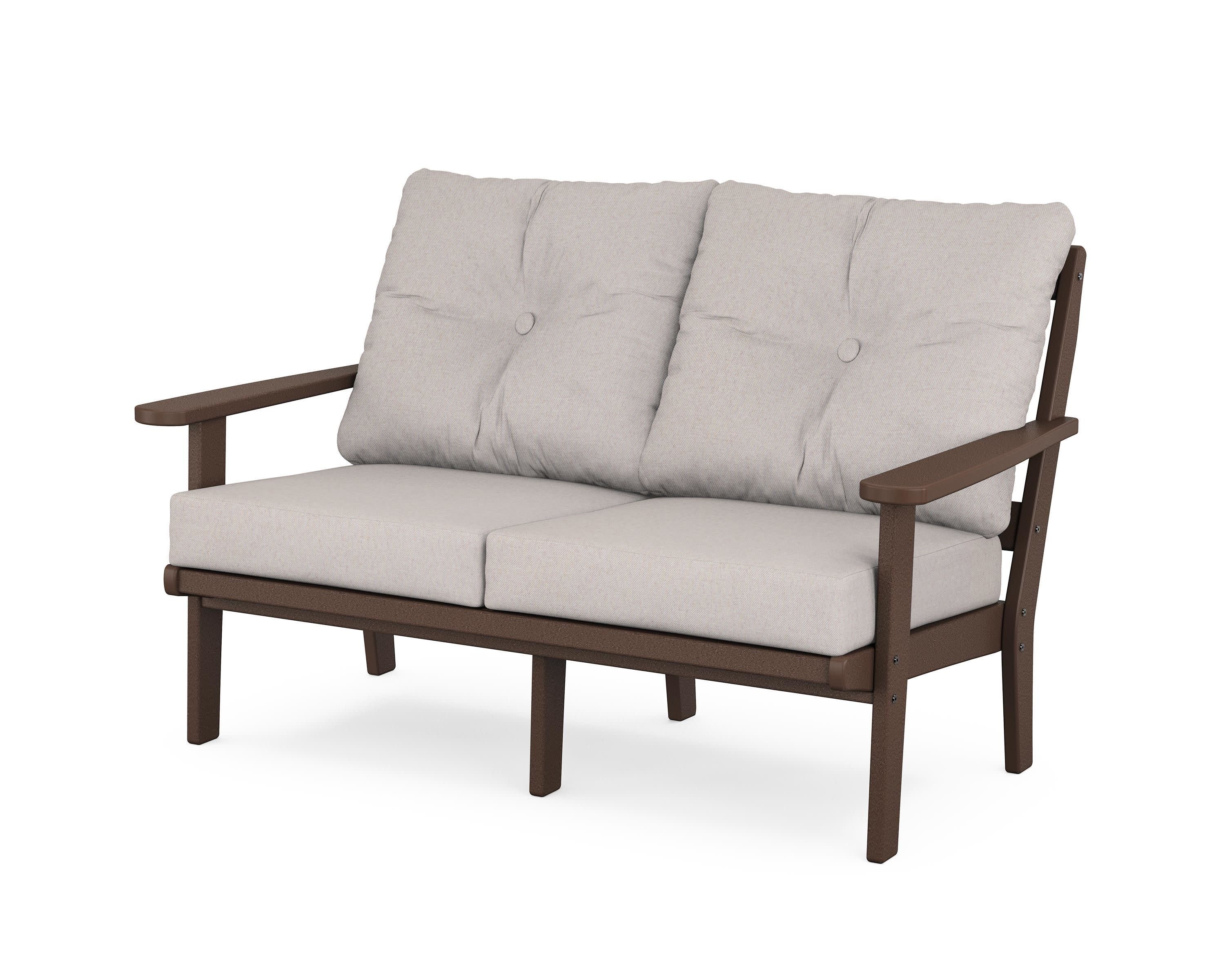 Cape Cod Deep Seating Loveseat in Vintage Lantern / Dune Burlap
