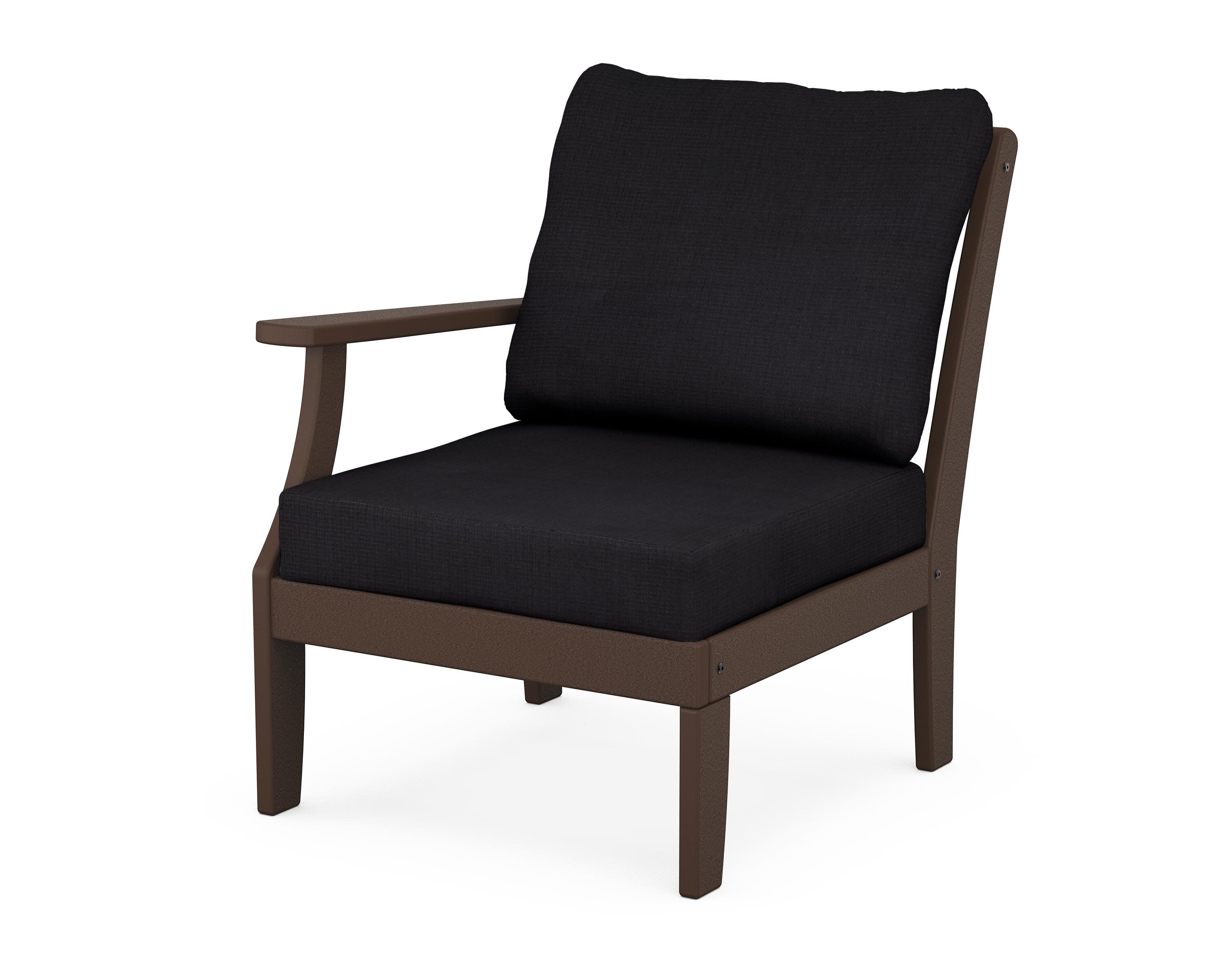 Yacht Club Modular Left Arm Chair in Vintage Lantern / Midnight Linen