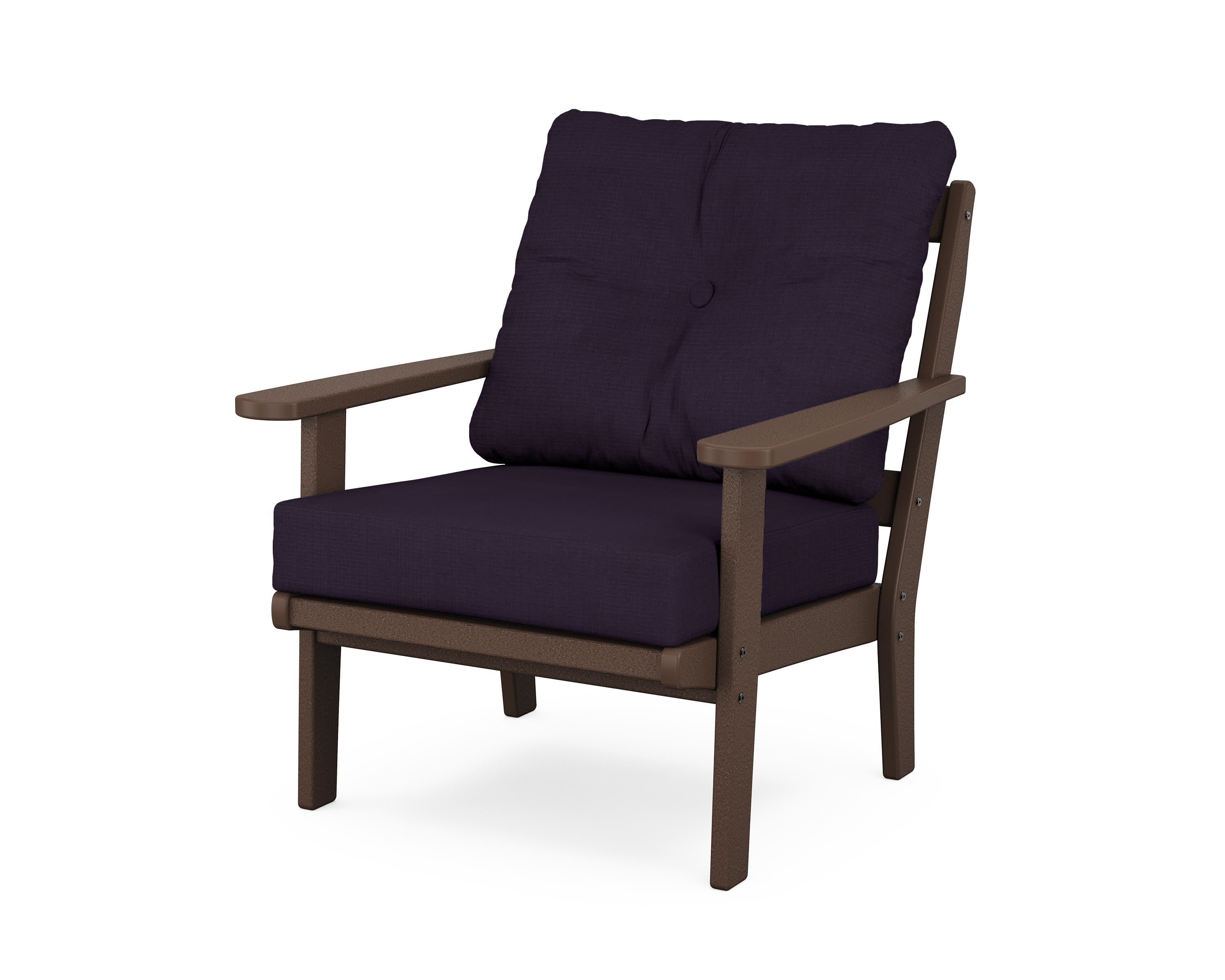 Cape Cod Deep Seating Chair in Vintage Lantern / Navy Linen