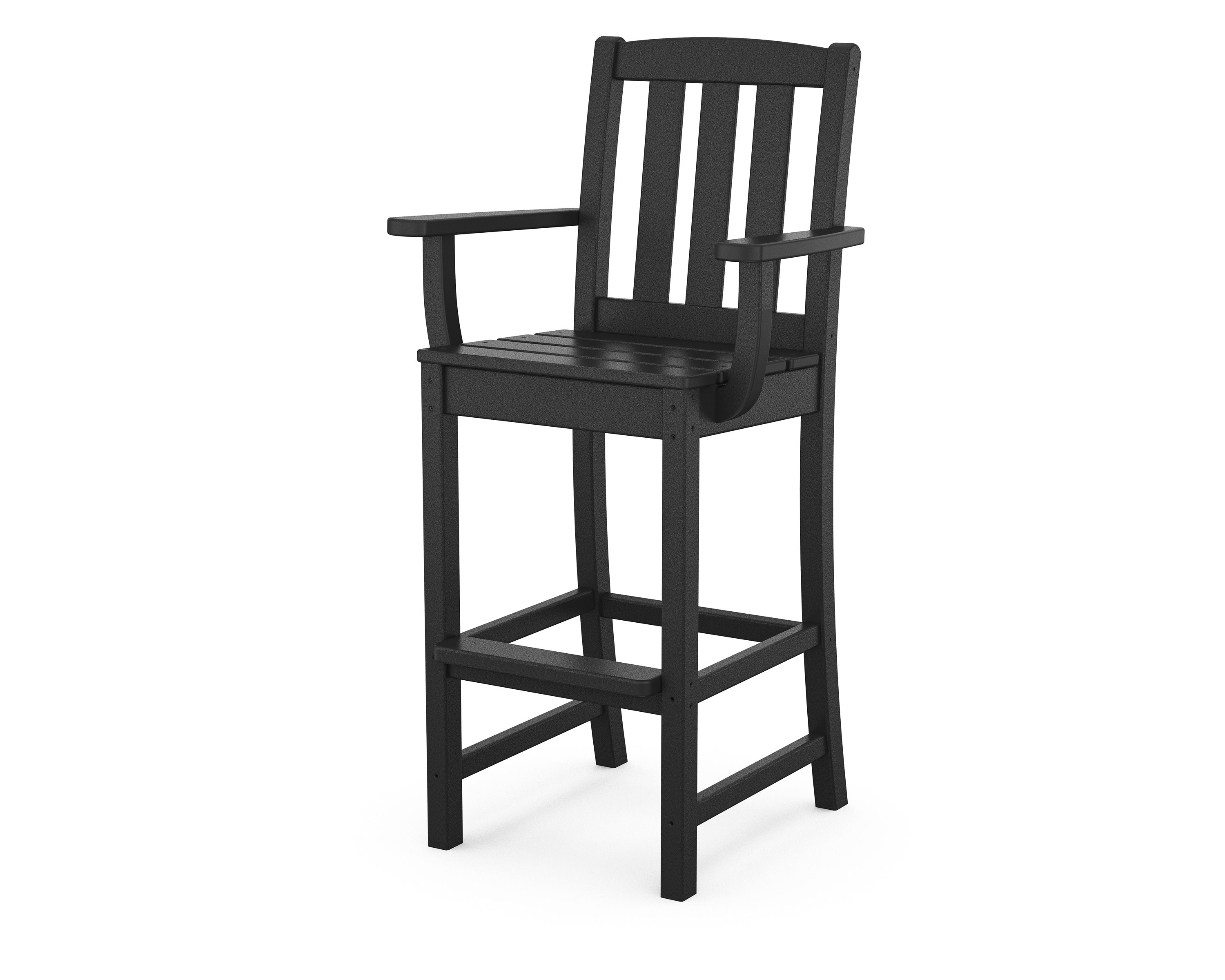 Cape Cod Bar Arm Chair in Charcoal Black