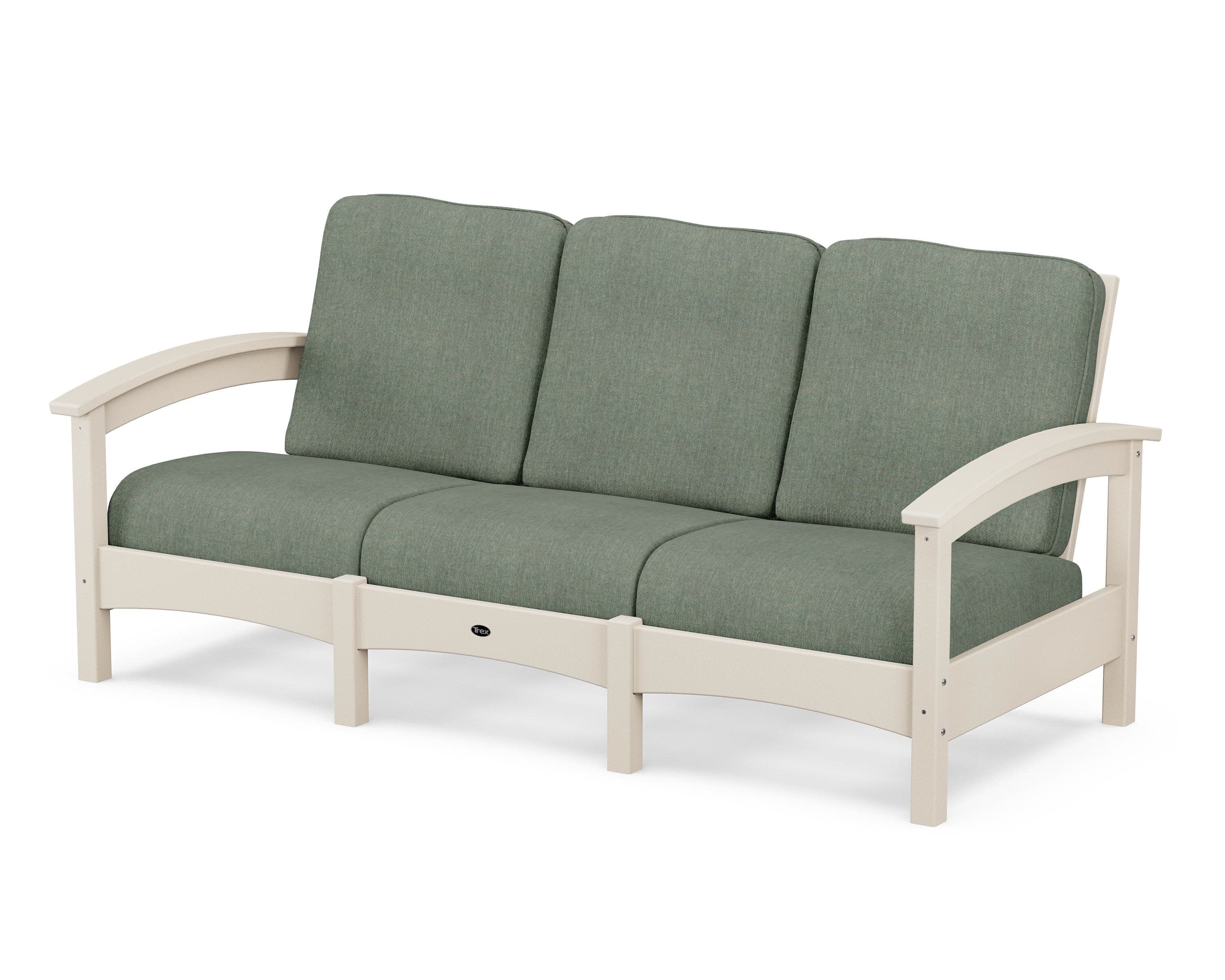 Rockport Club Sofa in Sand Castle / Cast Sage