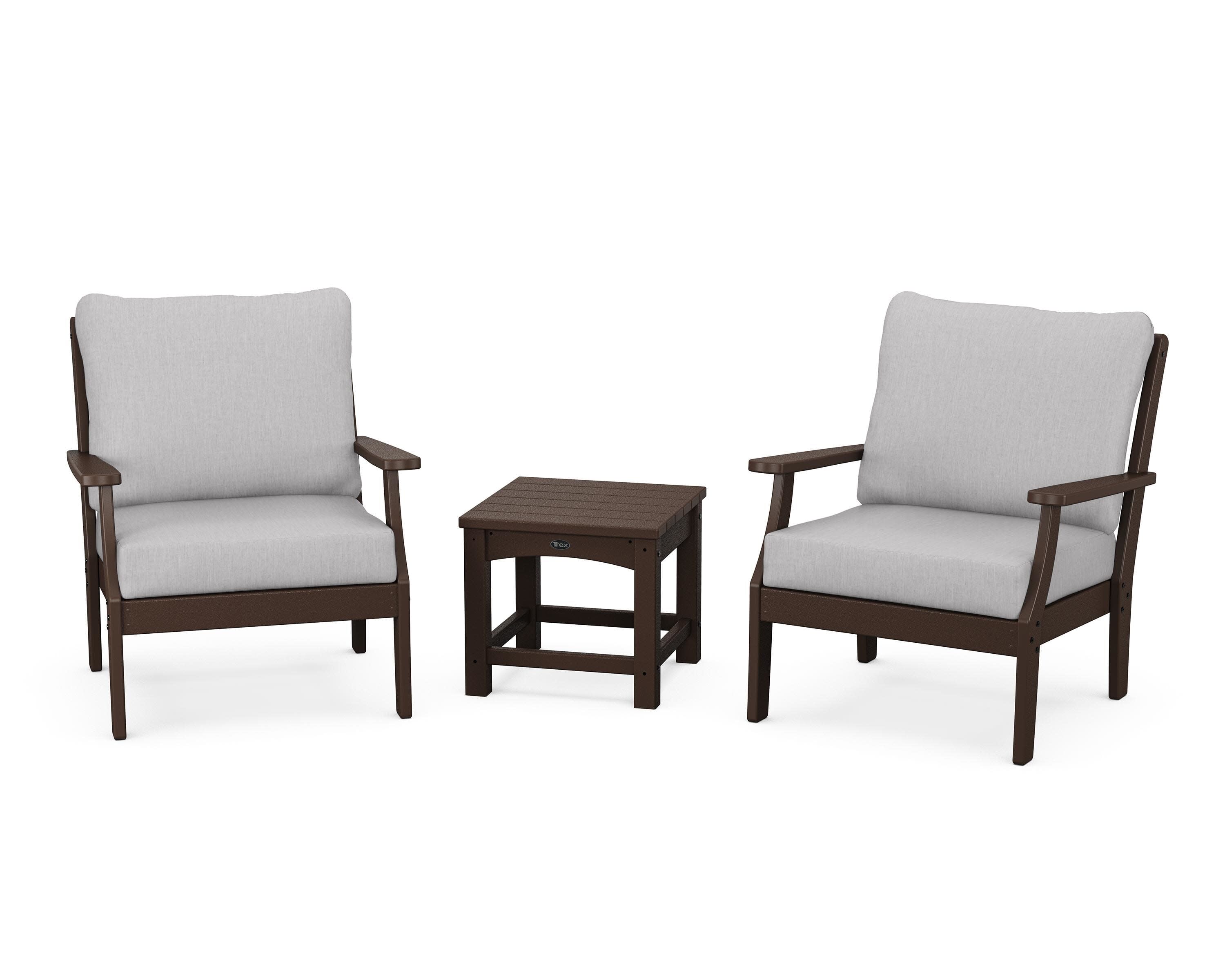 Yacht Club 3-Piece Deep Seating Set in Vintage Lantern / Granite