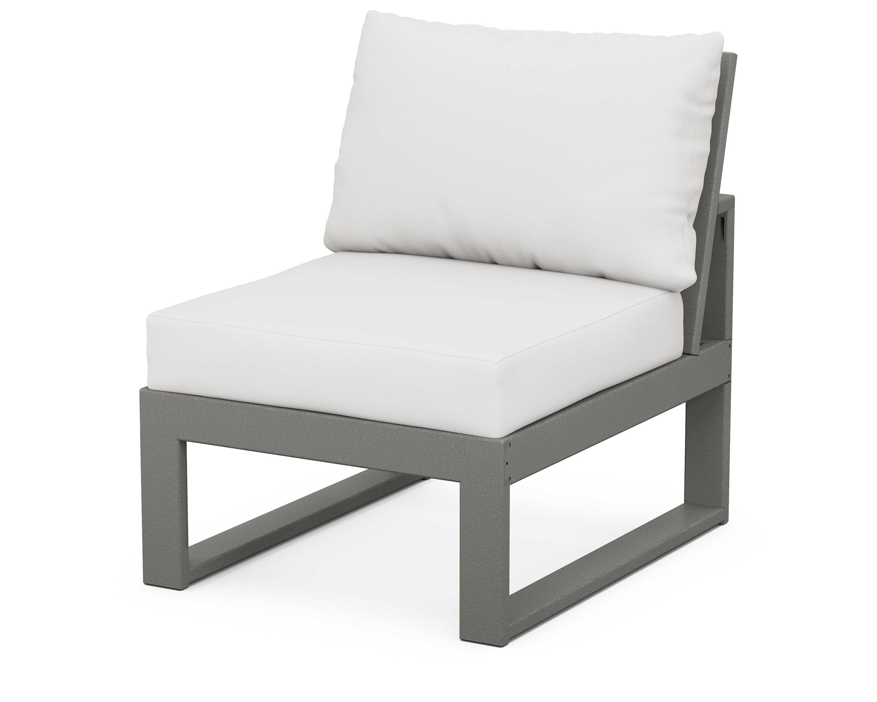 Modular Armless Chair in Slate Grey / Natural Linen