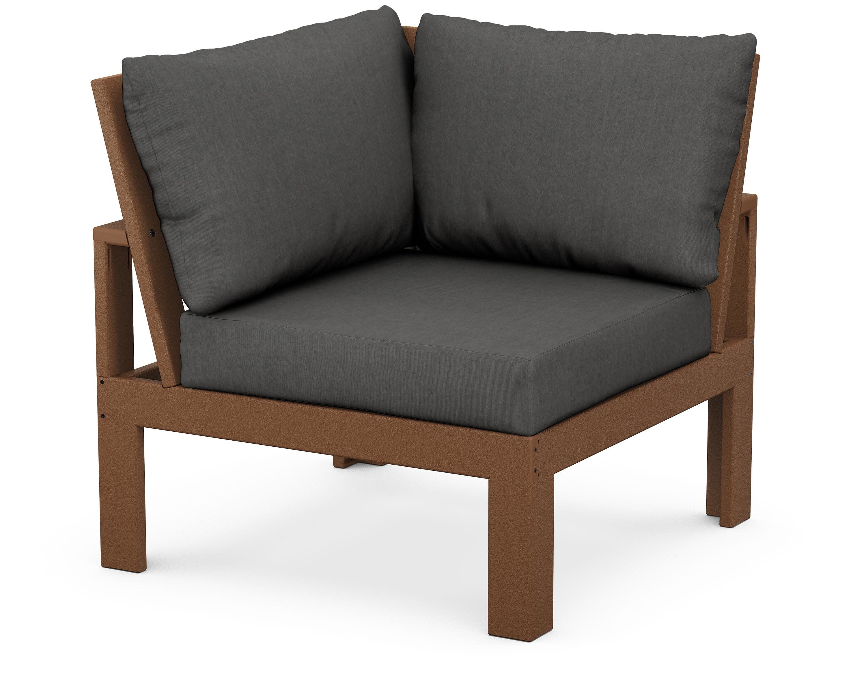 Modular Corner Chair in Teak / Spectrum Carbon