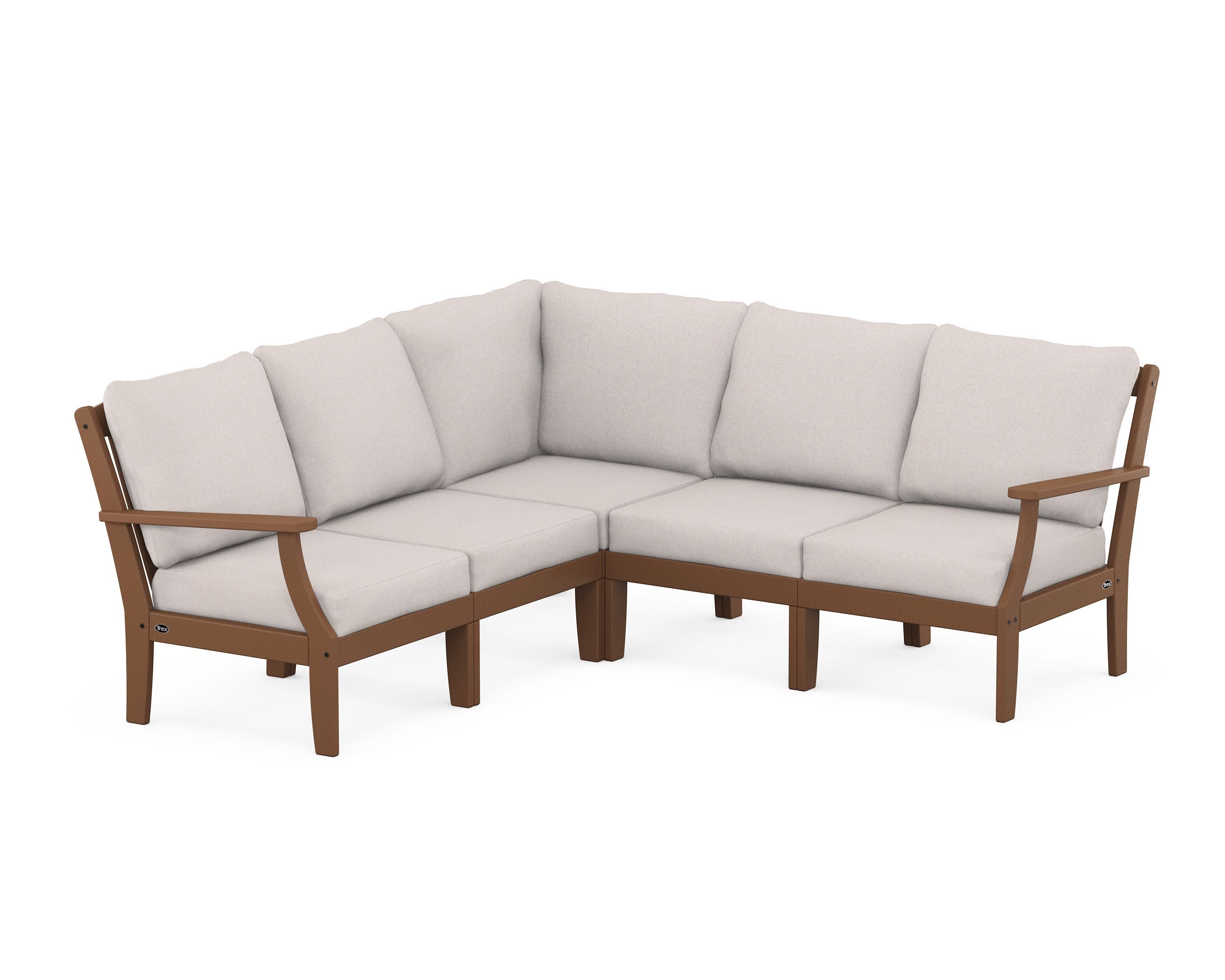 Yacht Club Modular 5-Piece Deep Seating Set in Tree House / Dune Burlap