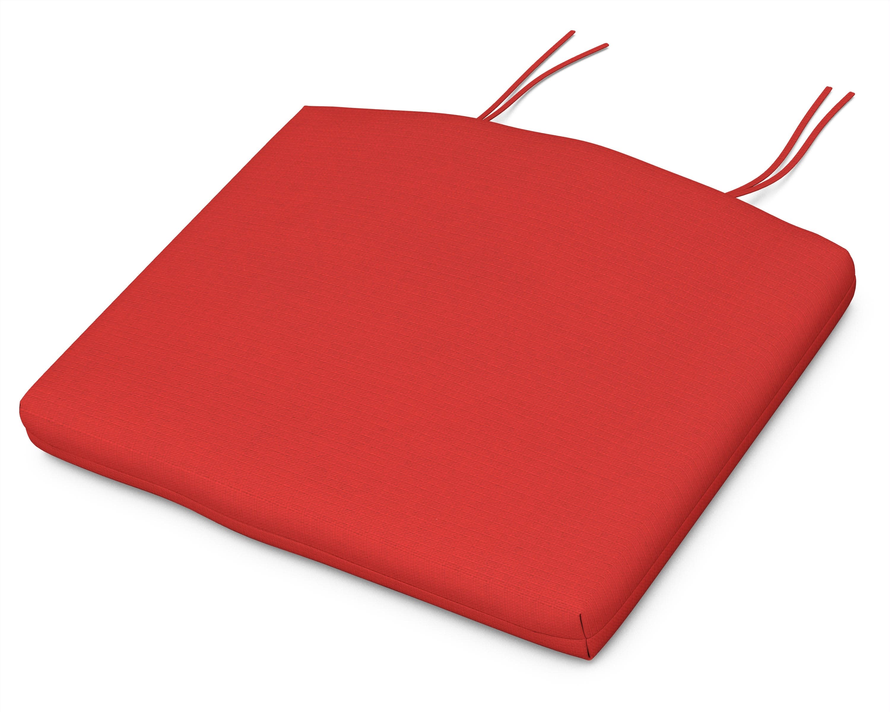 Seat Cushion - 18"D x 22"W x 2.5"H in Crimson Linen