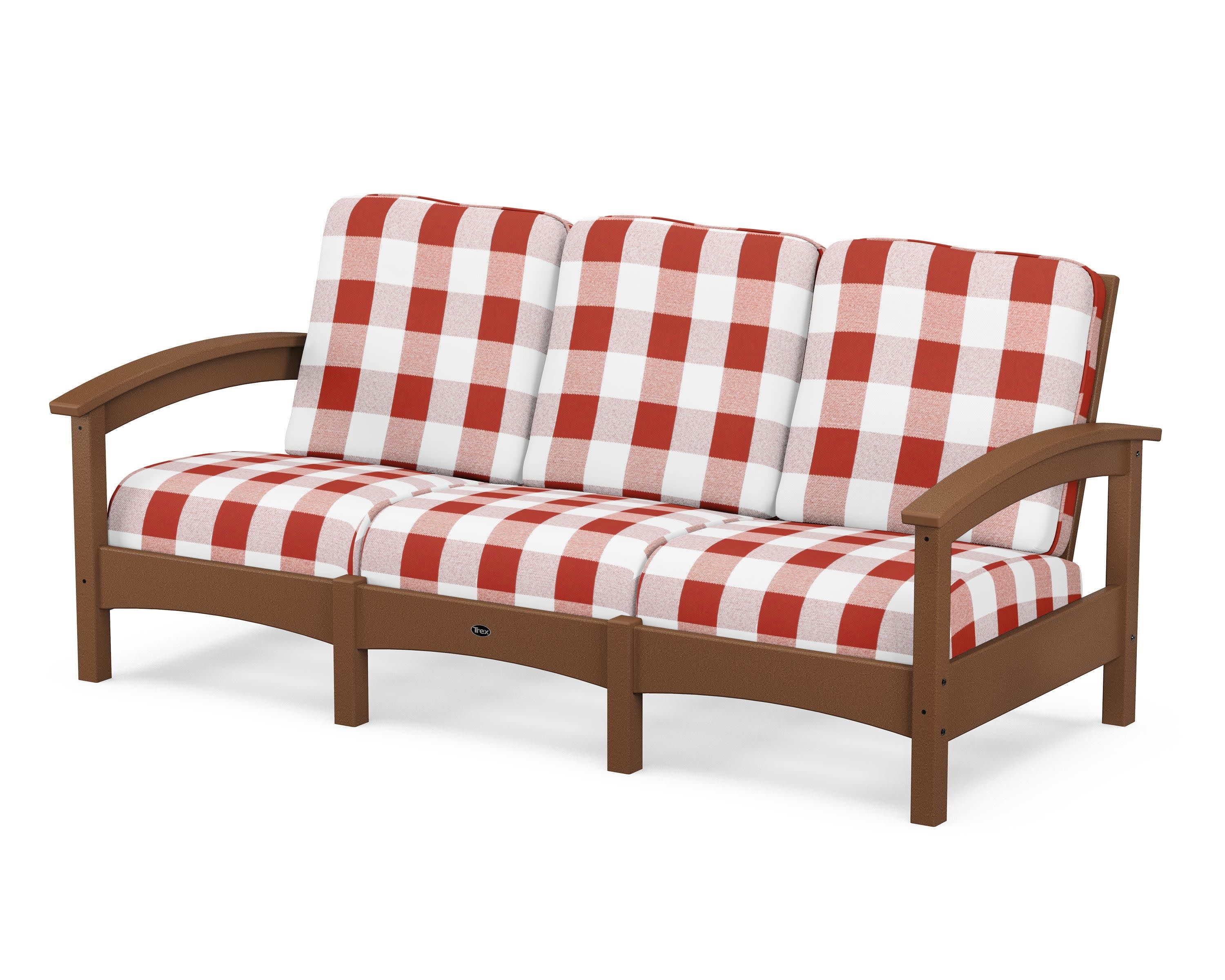 Rockport Club Sofa in Tree House / Buffalo Plaid Crimson