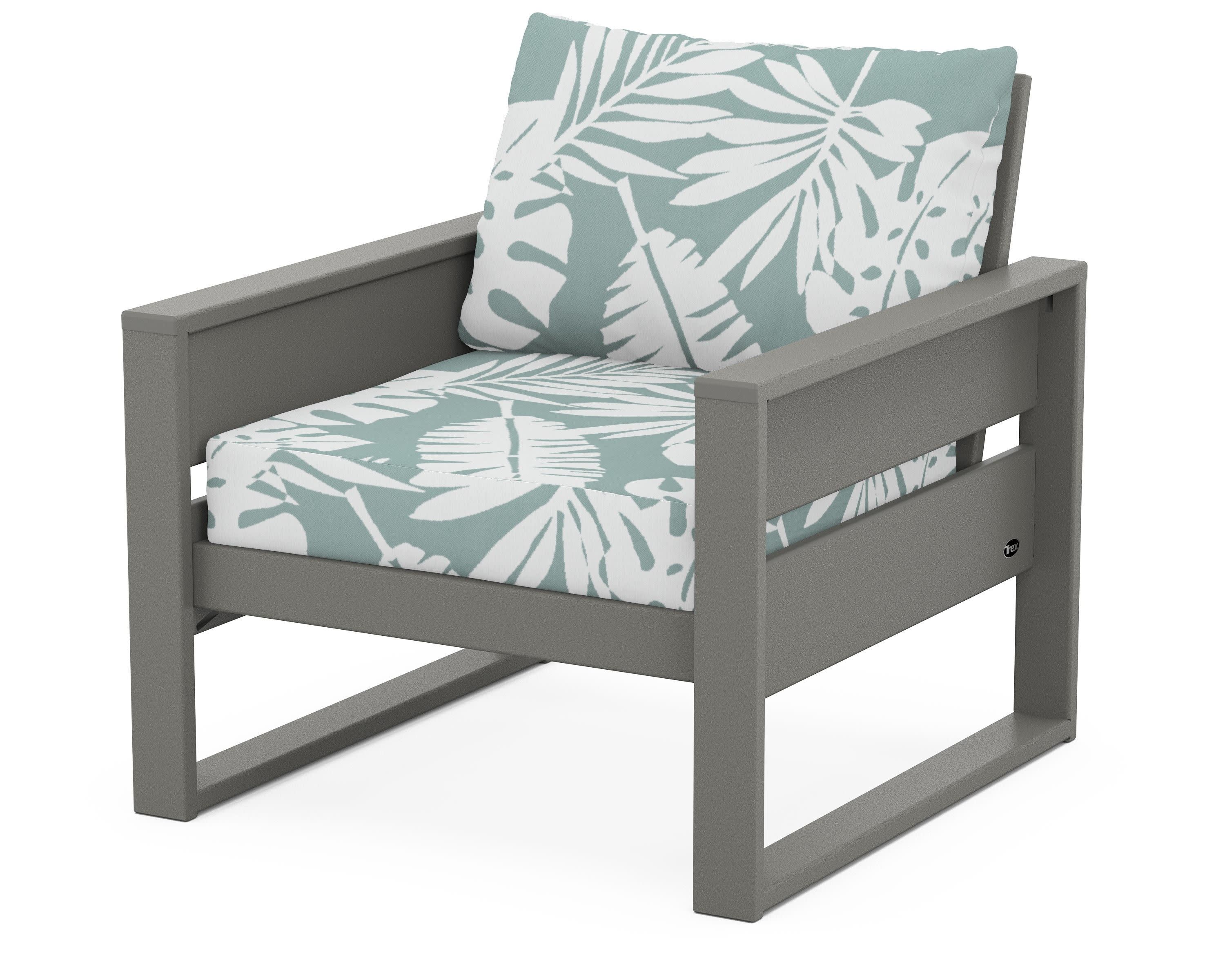 Eastport Club Chair in Stepping Stone / Leaf Glacier Spa