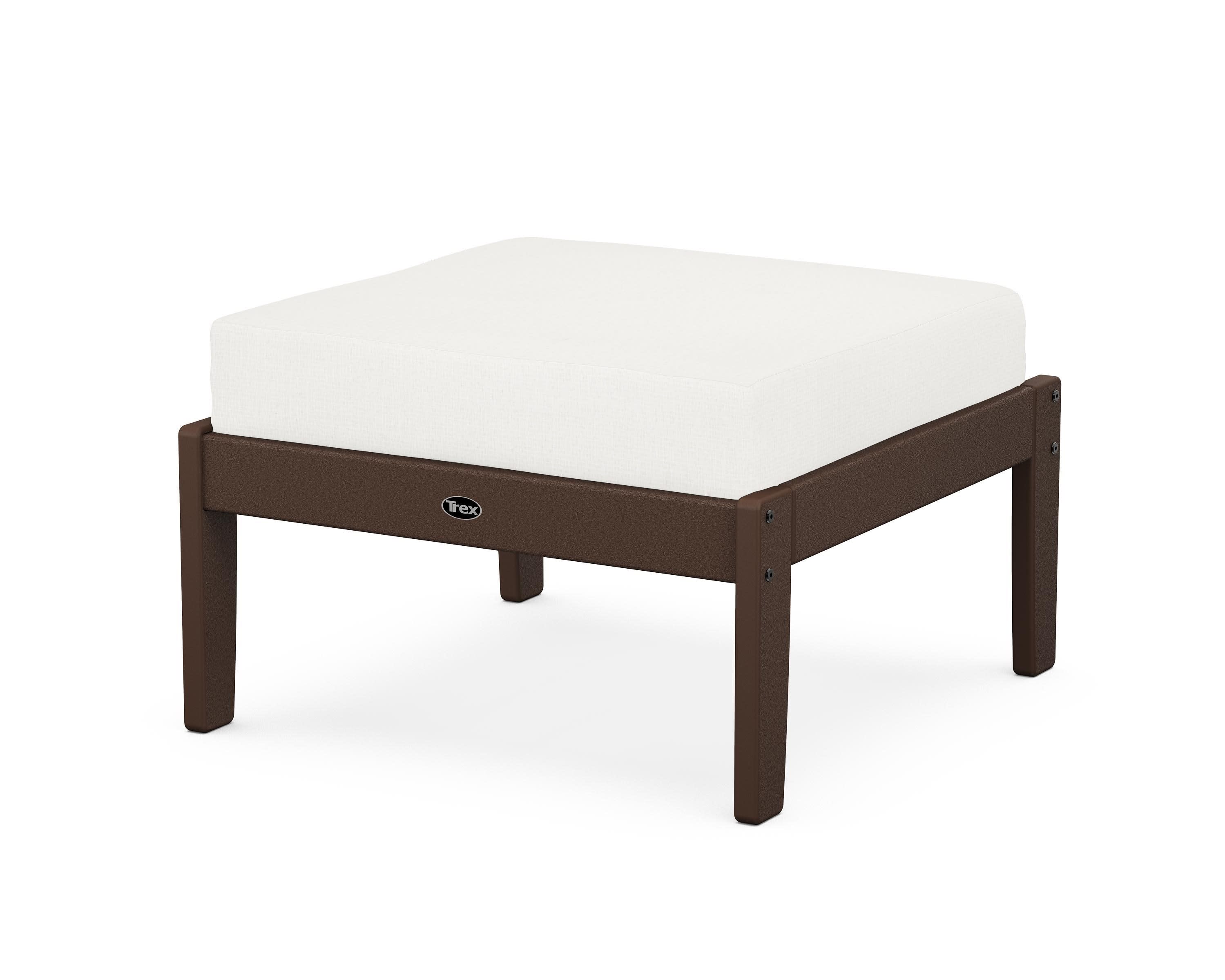 Yacht Club Deep Seating Ottoman in Vintage Lantern / Natural Linen