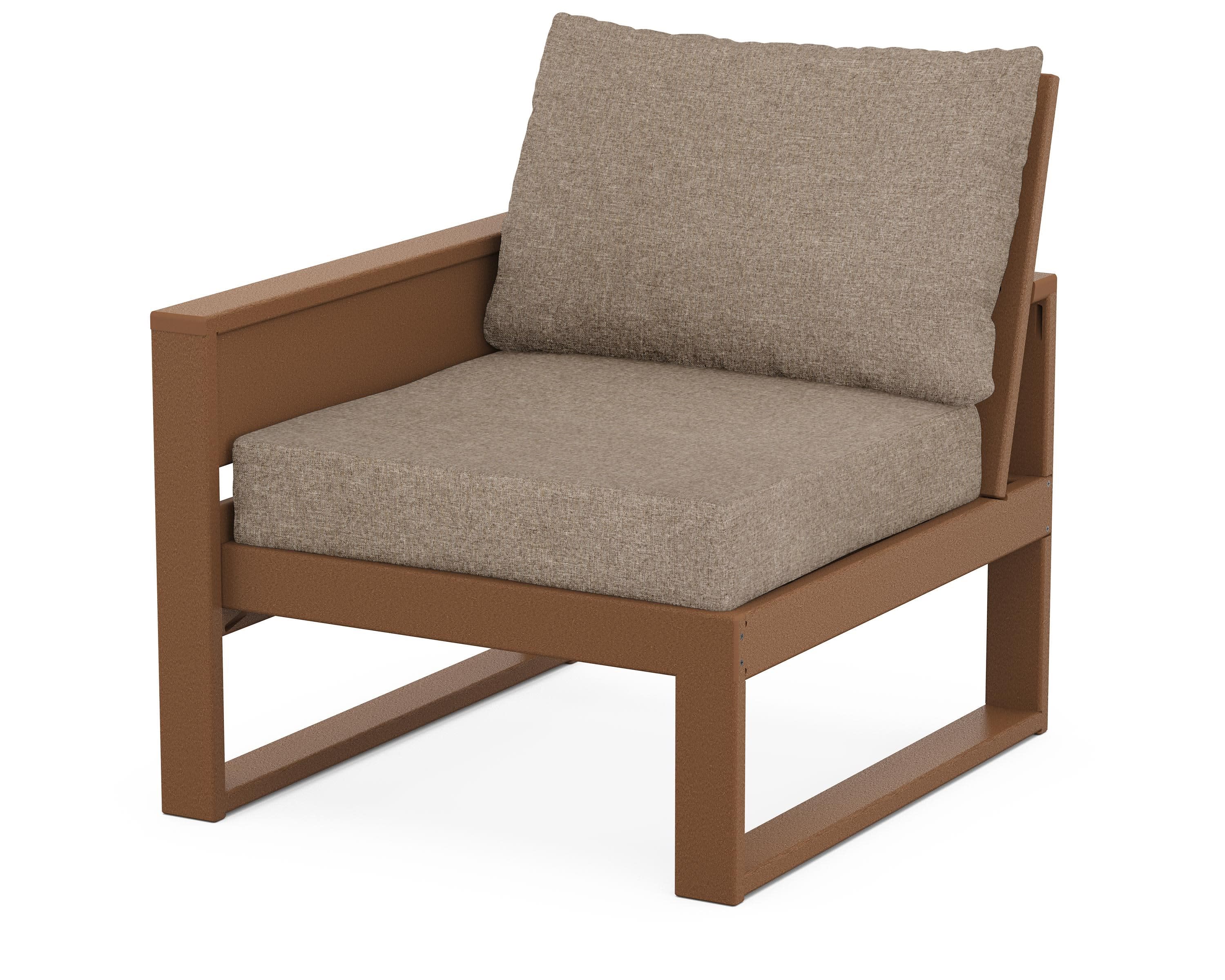 Eastport Modular Left Arm Chair in Tree House / Spiced Burlap