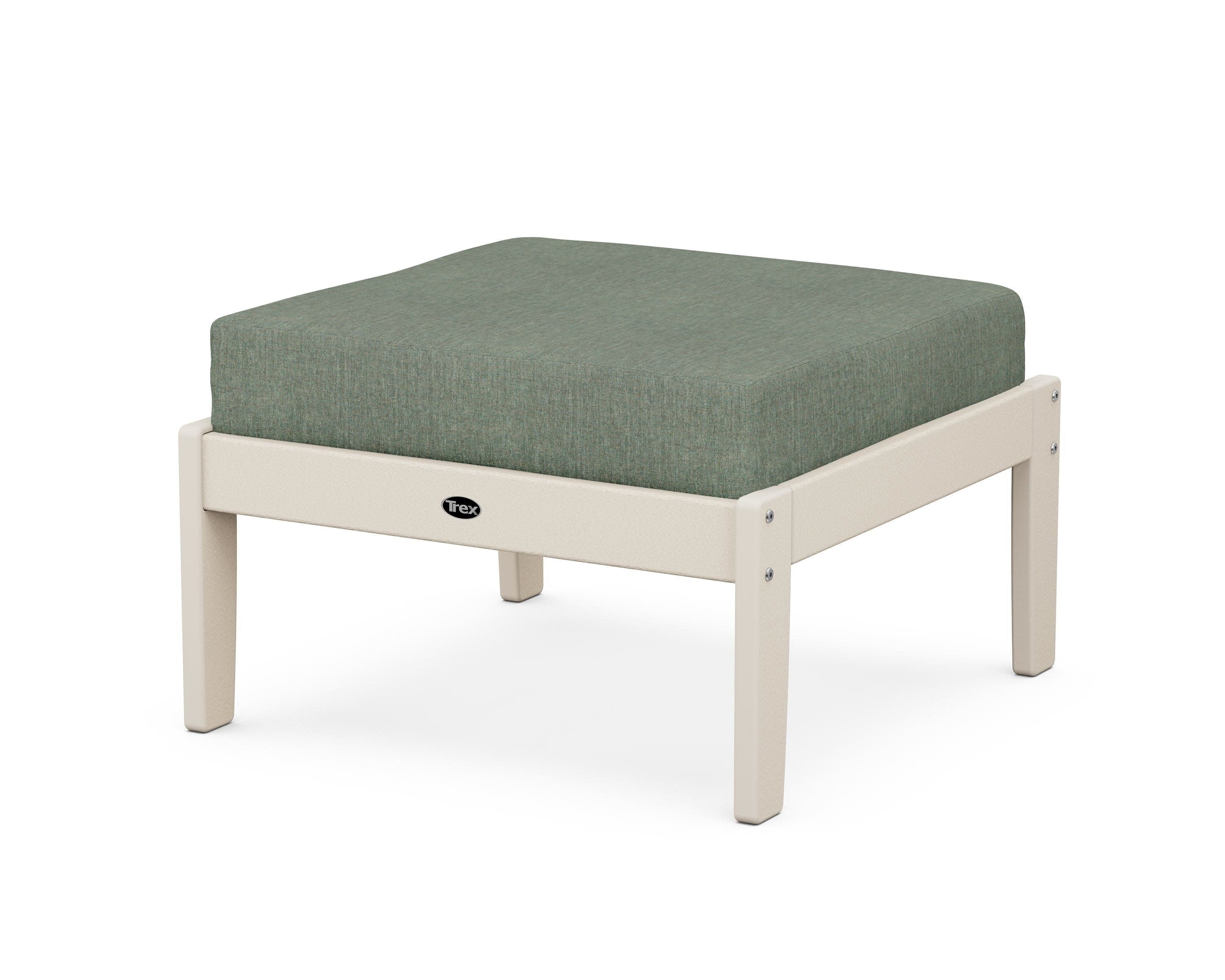 Yacht Club Deep Seating Ottoman in Sand Castle / Cast Sage