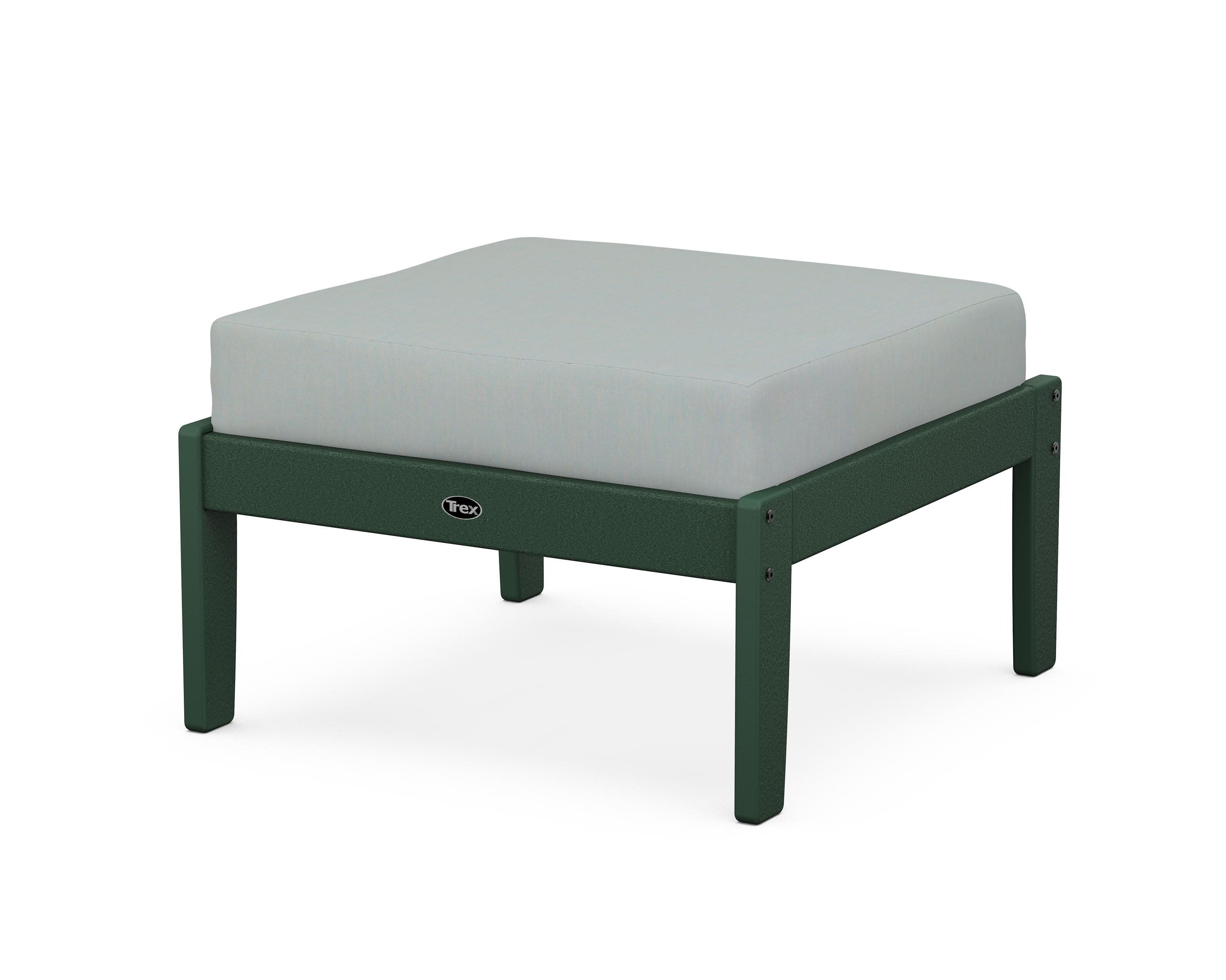 Yacht Club Deep Seating Ottoman in Rainforest Canopy / Spa