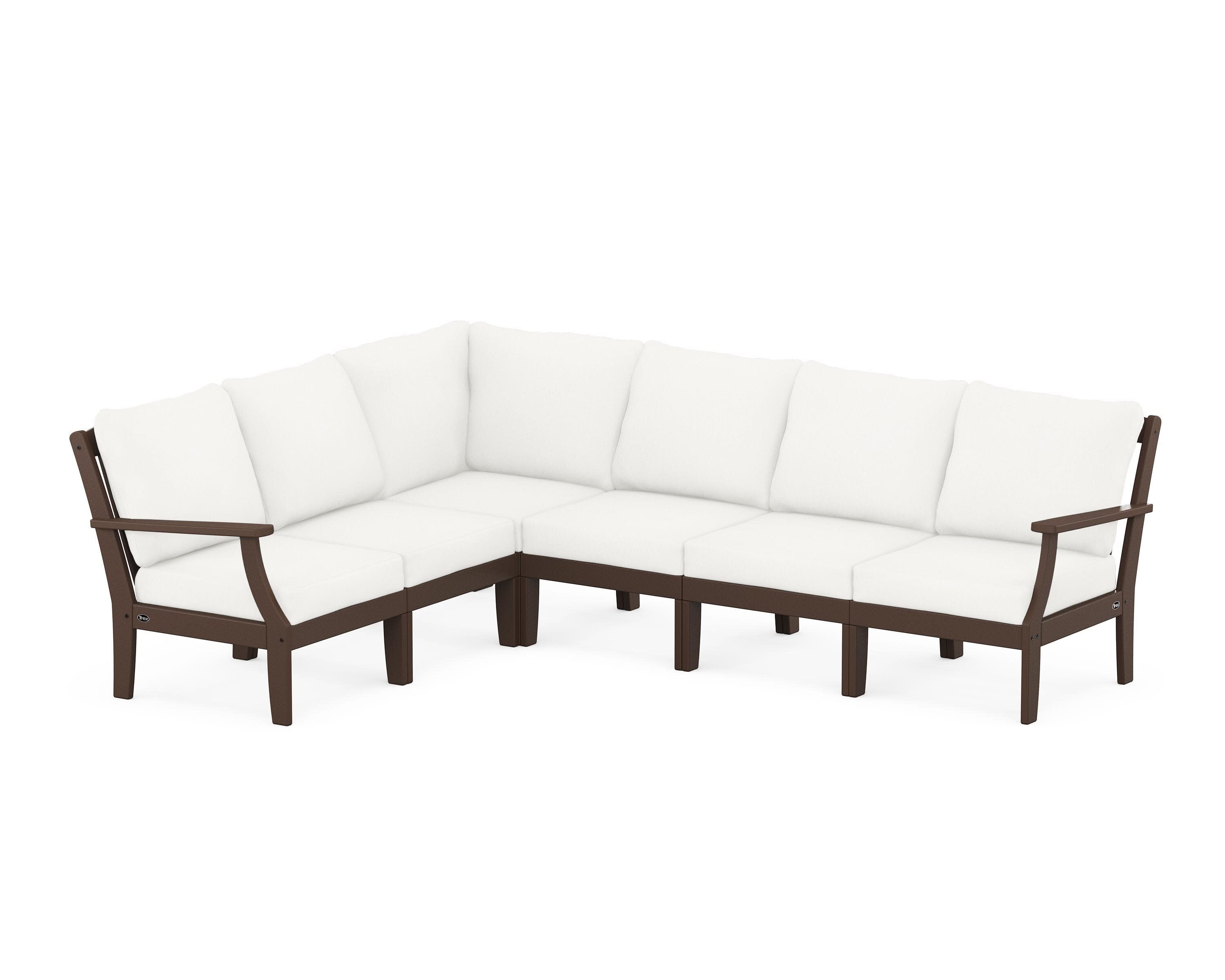 Yacht Club Modular 6-Piece Deep Seating Set in Vintage Lantern / Natural Linen