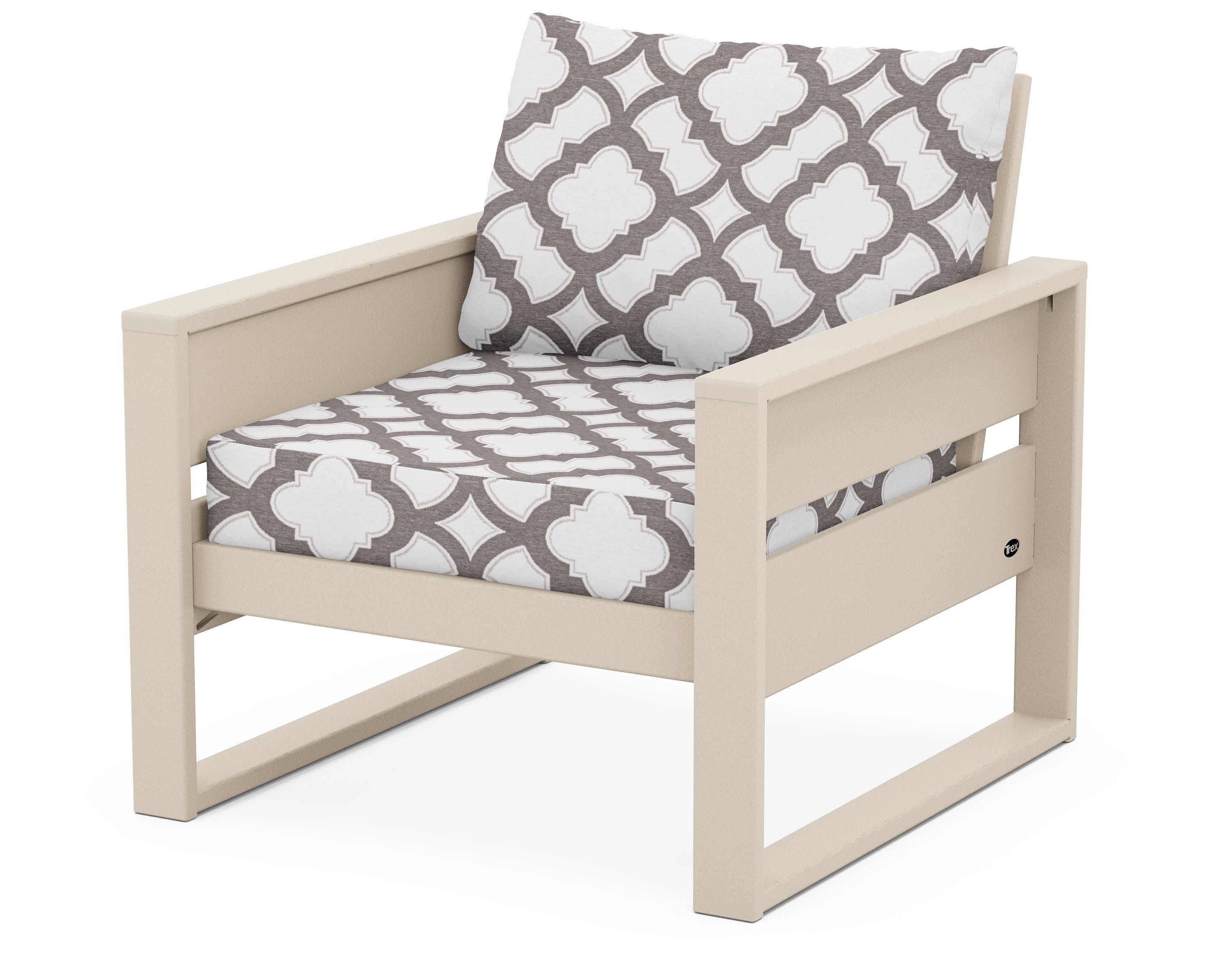 Eastport Club Chair in Sand Castle / Trellis Grey Mist