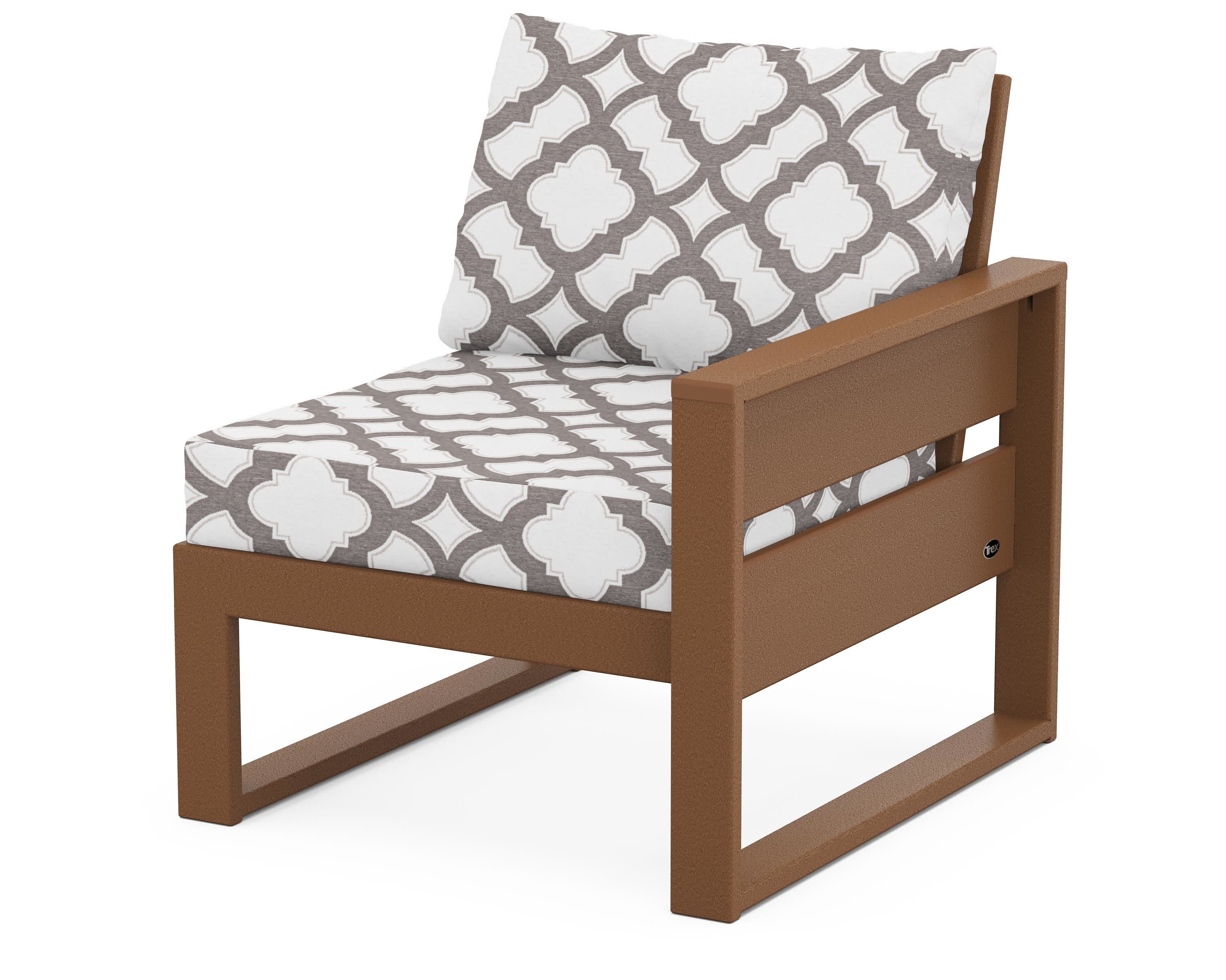 Eastport Modular Right Arm Chair in Tree House / Trellis Grey Mist