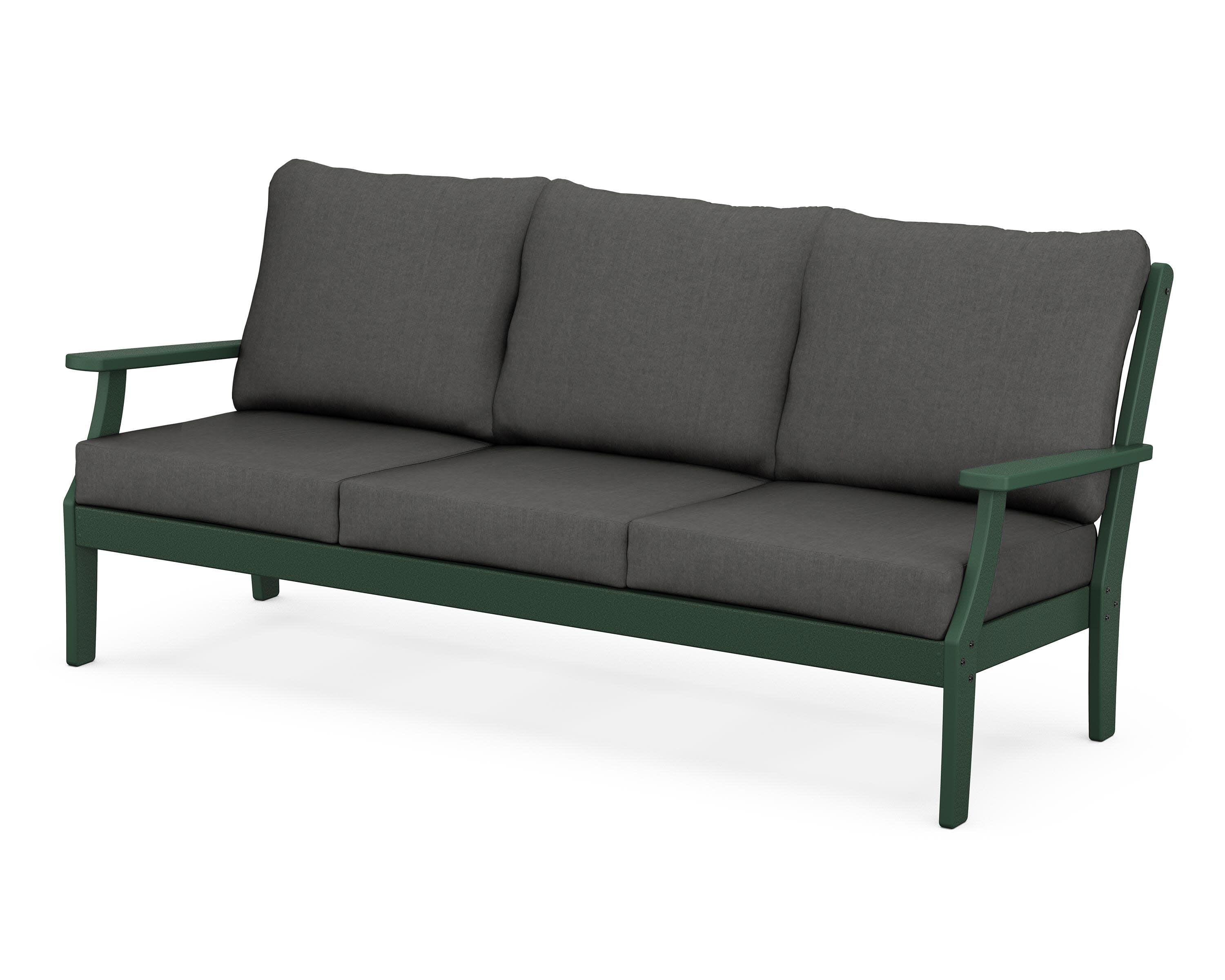 Yacht Club Deep Seating Sofa in Rainforest Canopy / Spectrum Carbon