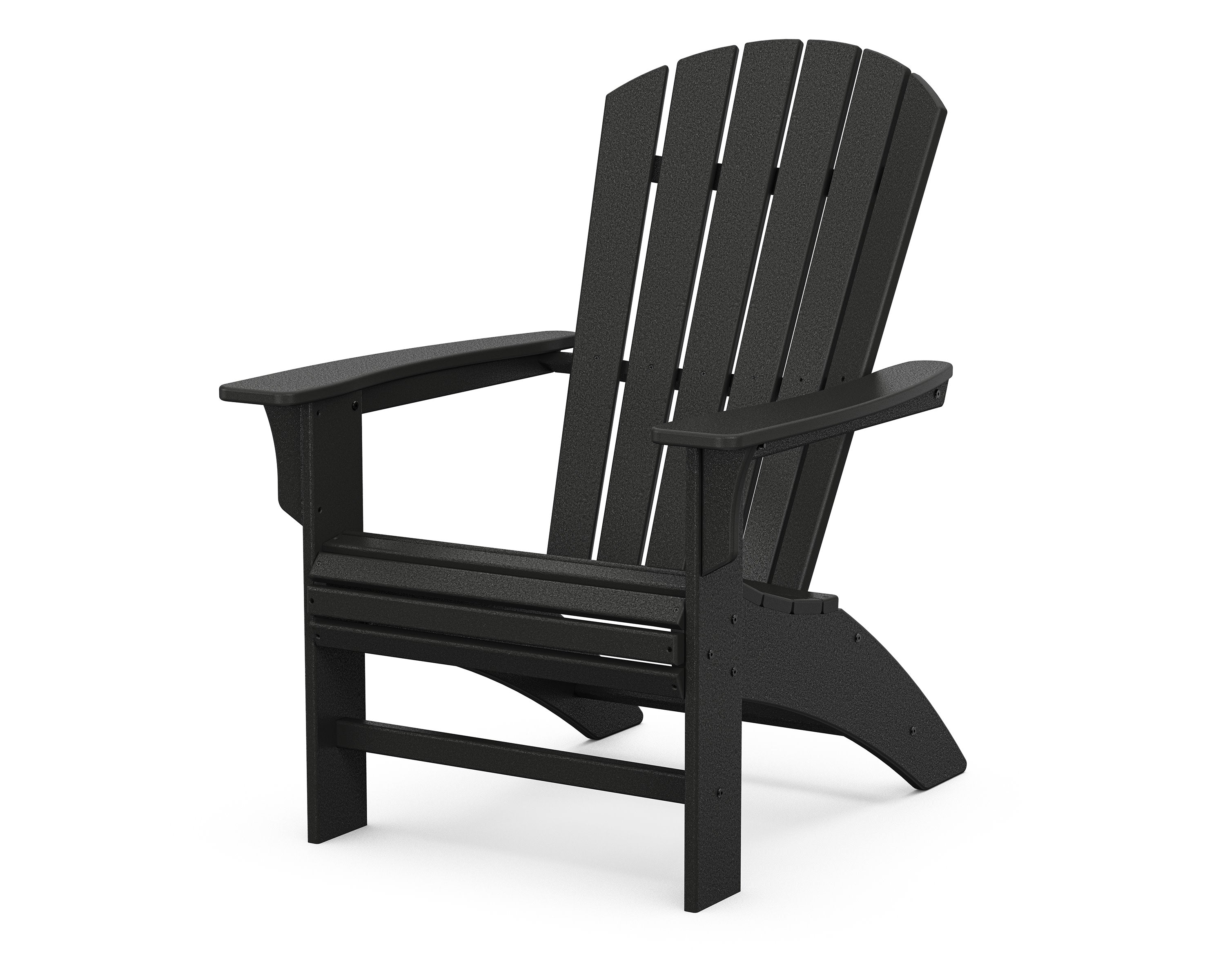 Yacht Club Curveback Adirondack Chair in Charcoal Black