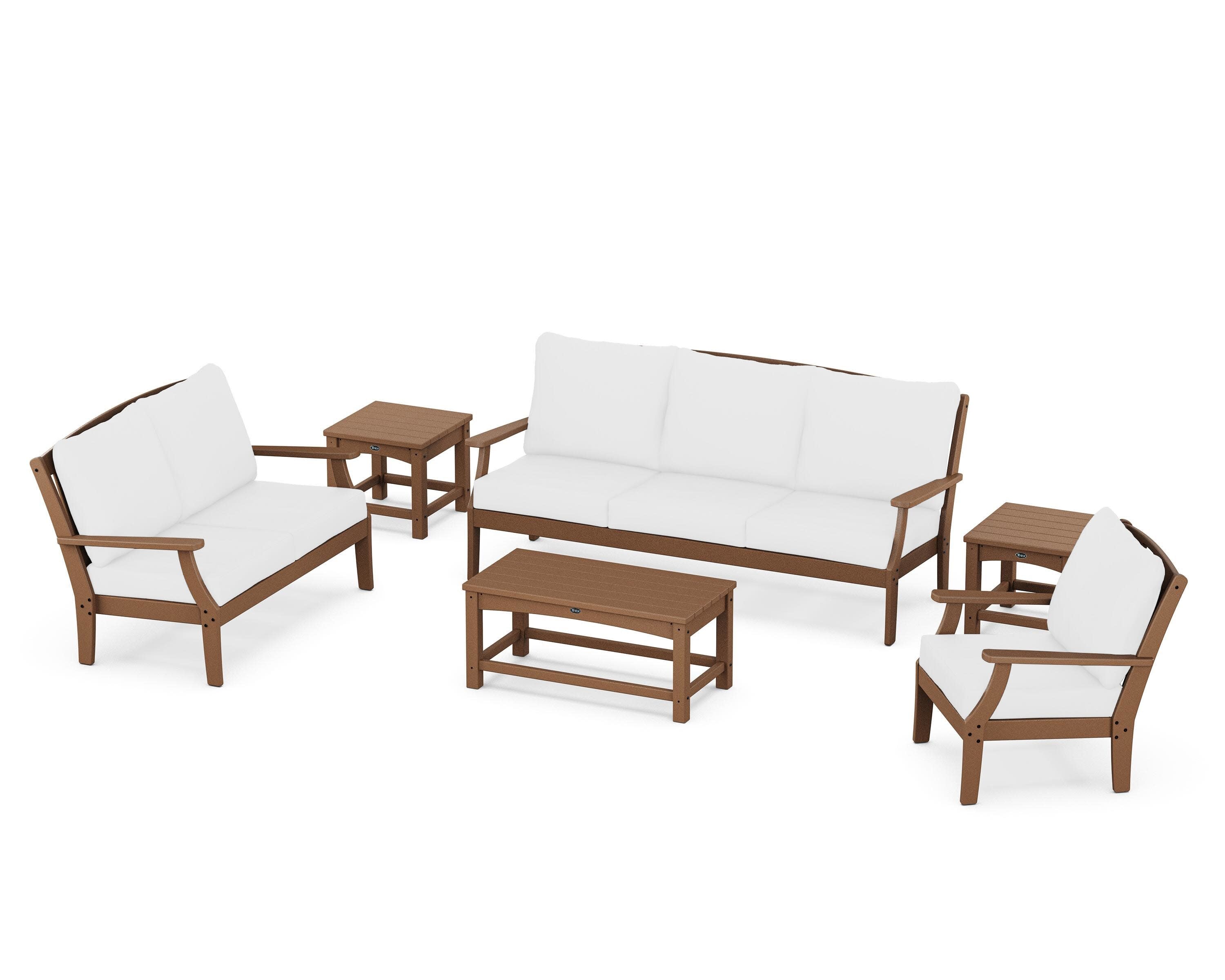 Yacht Club 6-Piece Deep Seating Set in Tree House / Natural