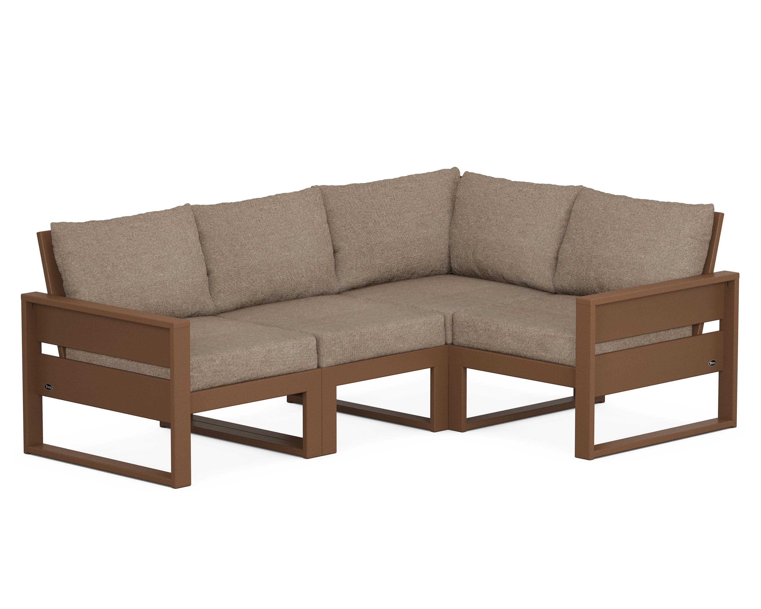 Eastport 4- Piece Sectional in Tree House / Spiced Burlap