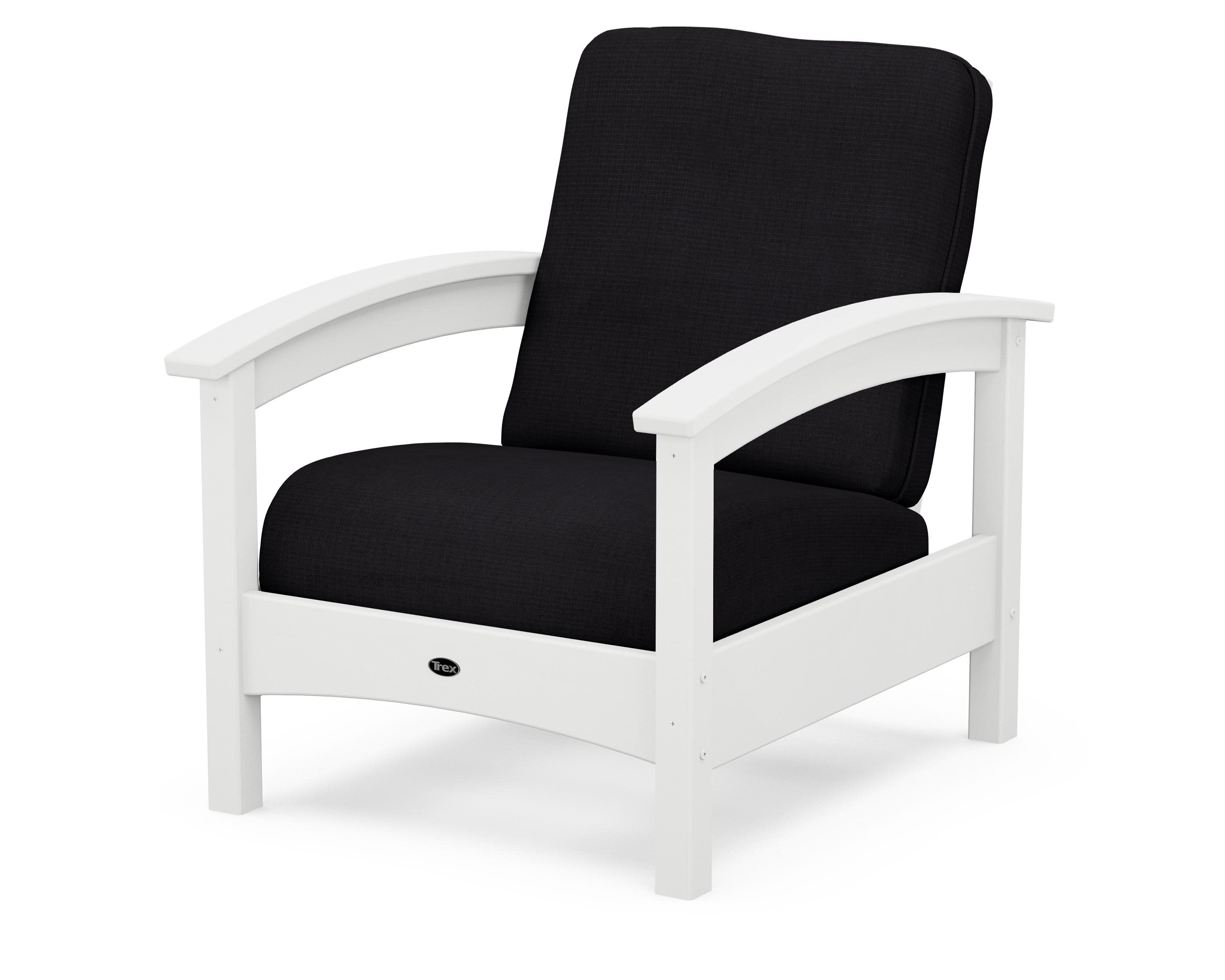 Rockport Club Chair in Classic White / Midnight Linen