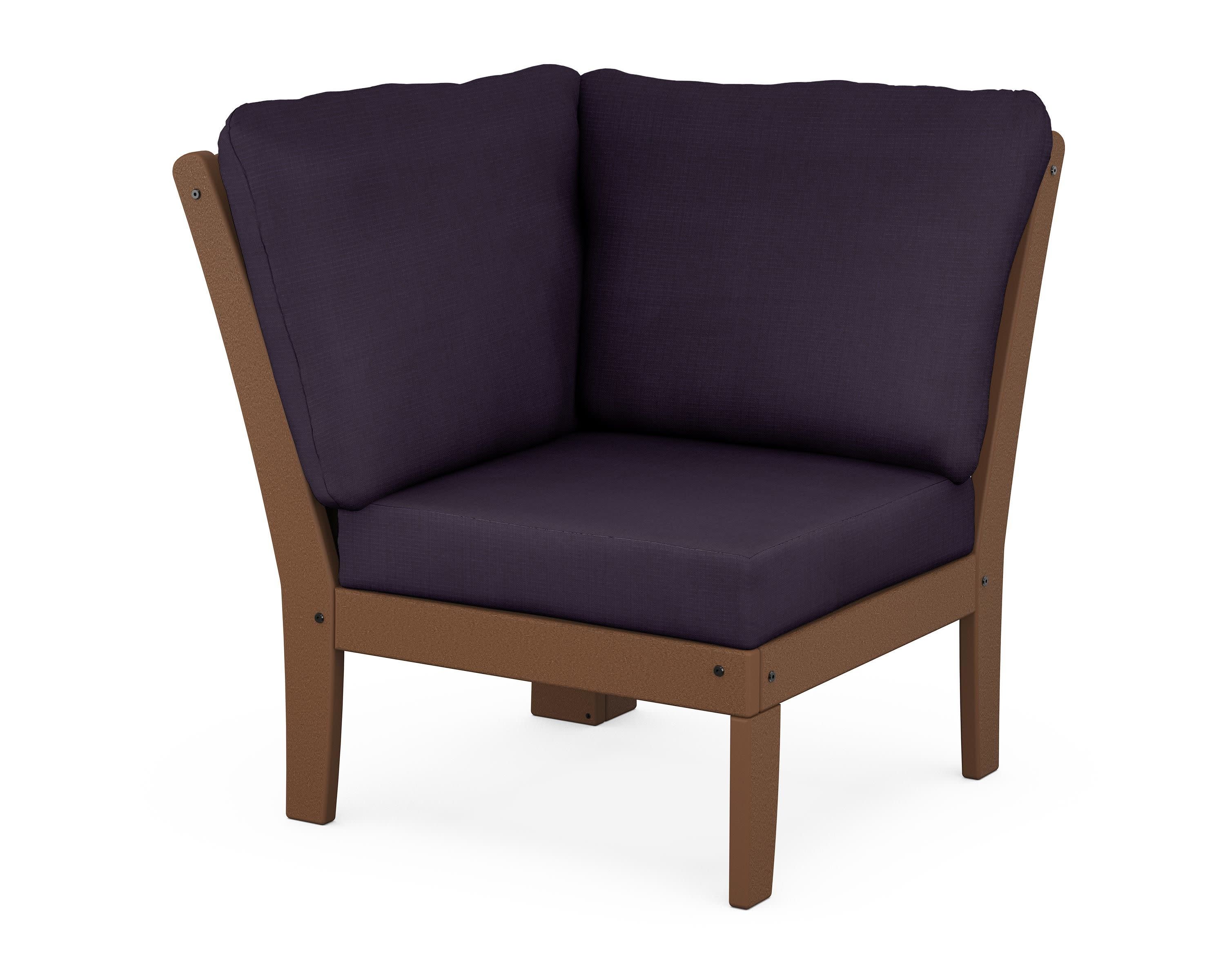 Yacht Club Modular Corner Chair in Tree House / Navy Linen