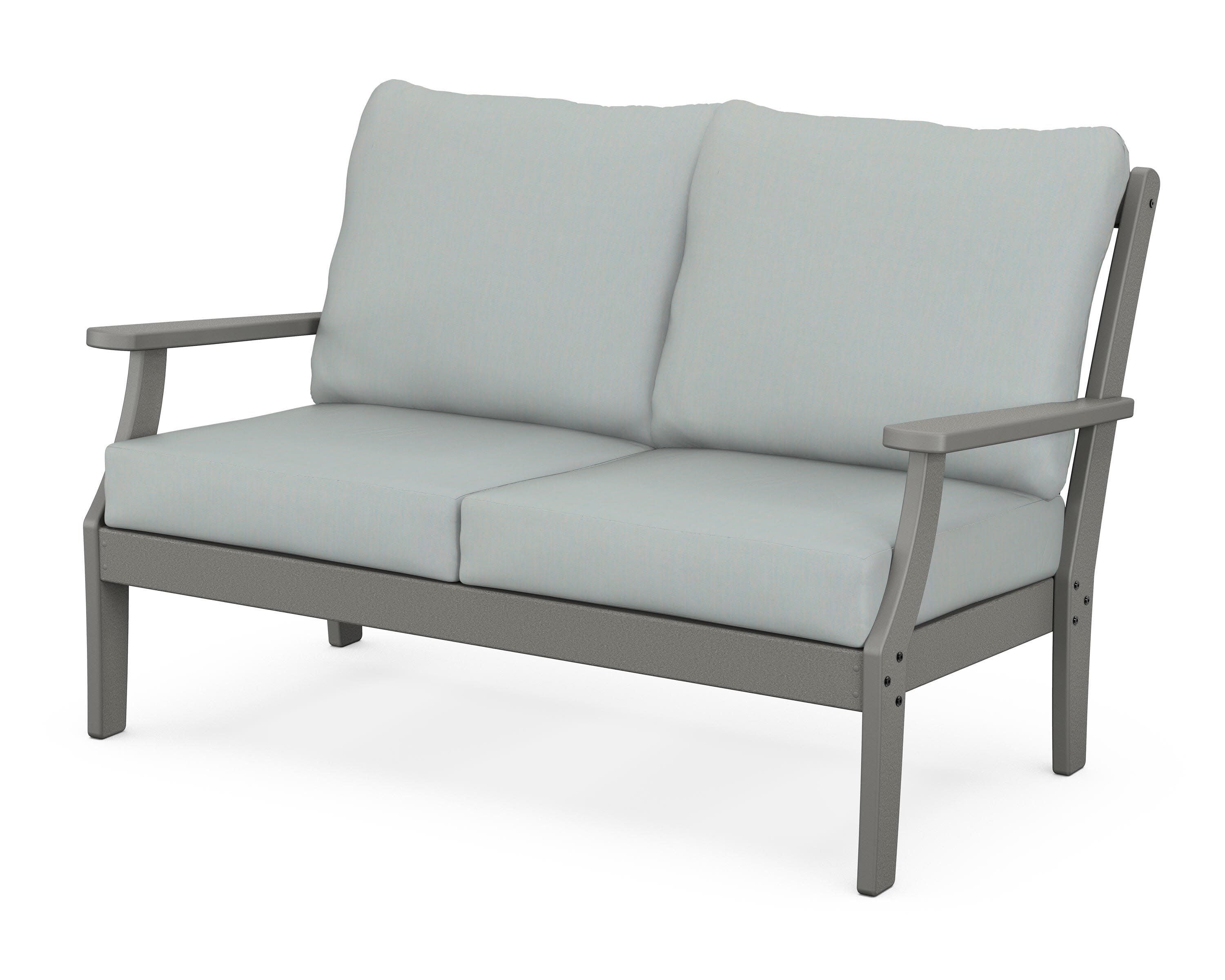 Yacht Club Deep Seating Loveseat in Stepping Stone / Spa