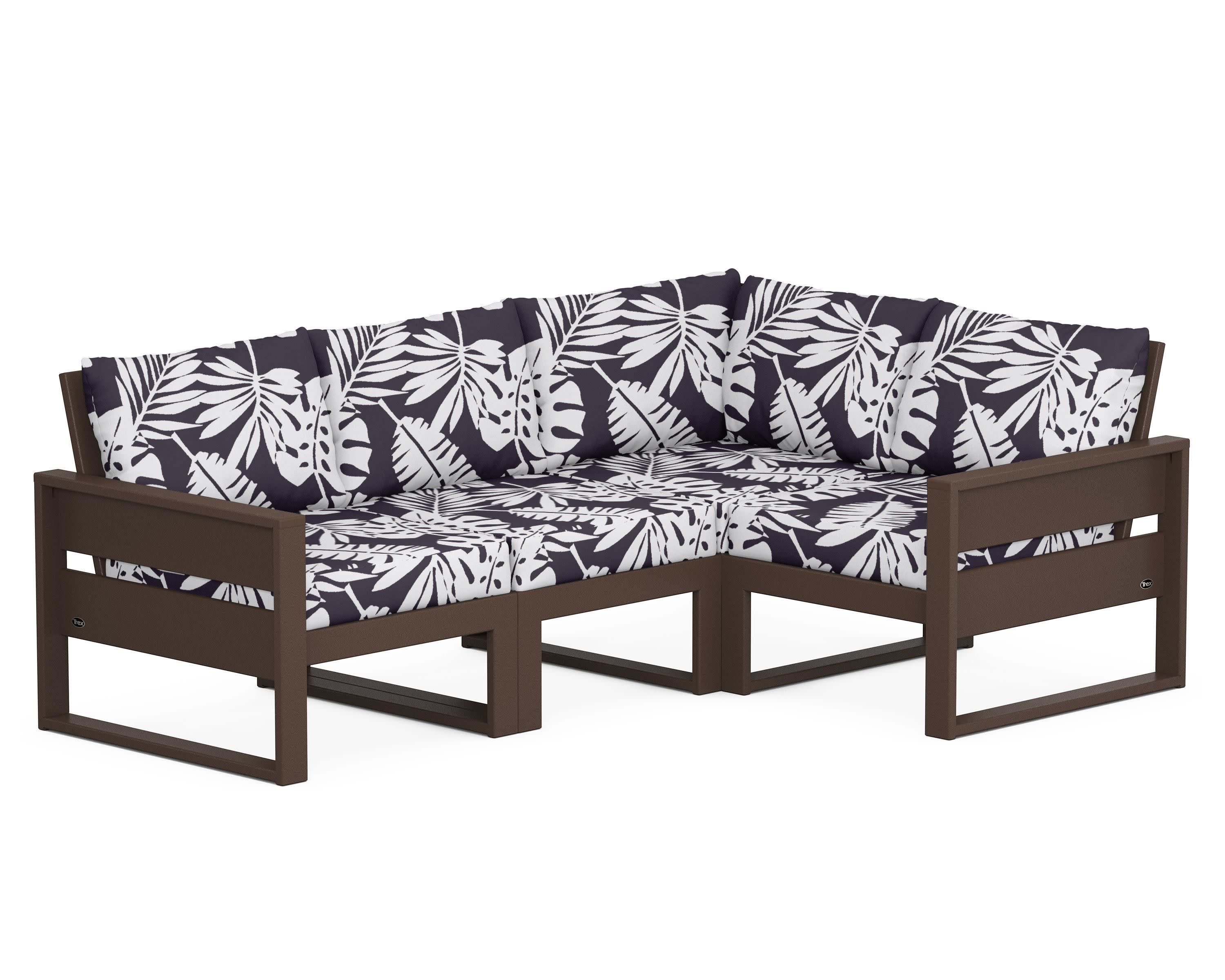 Eastport 4- Piece Sectional in Vintage Lantern / Leaf Navy