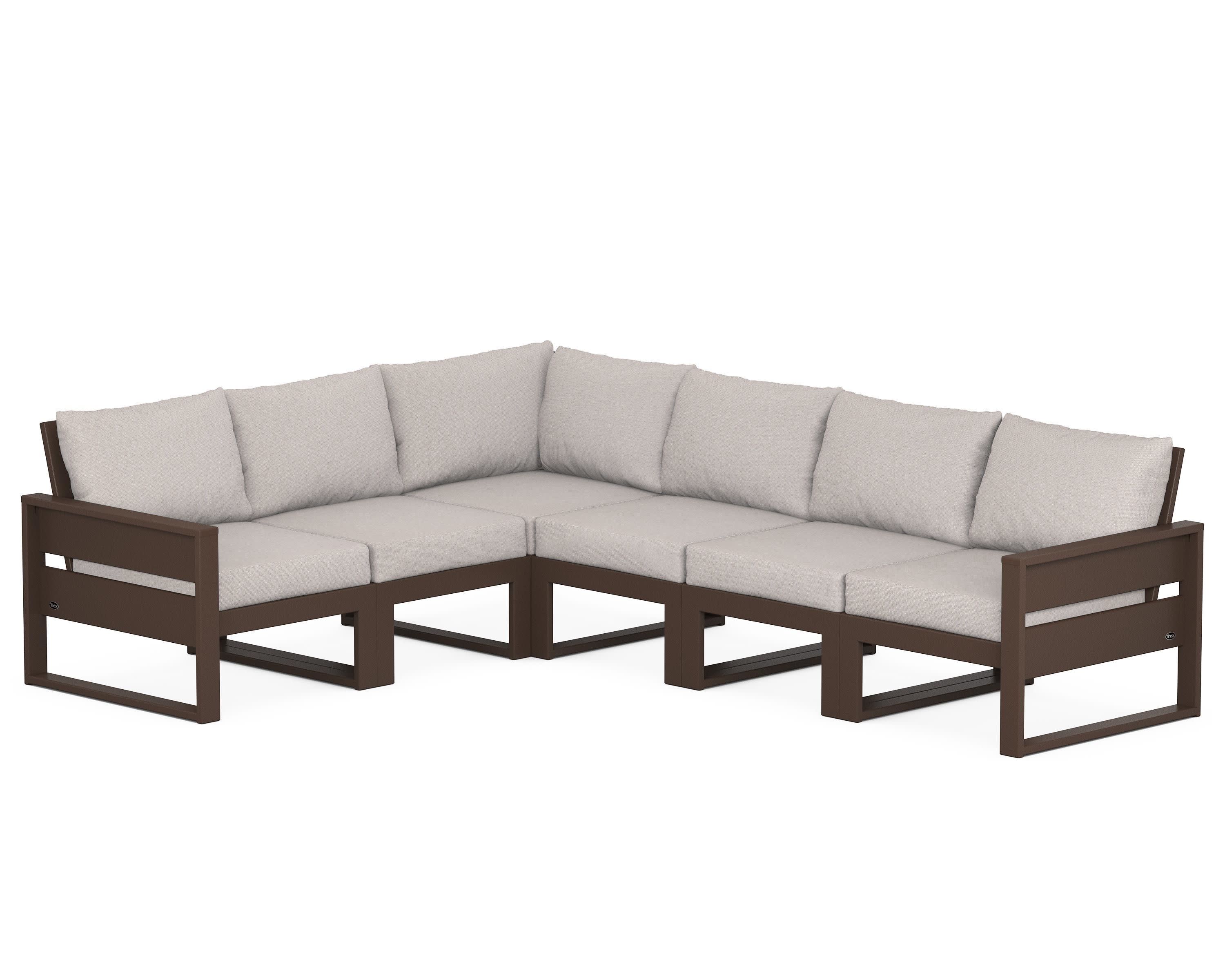 Eastport 6-Piece Sectional in Vintage Lantern / Dune Burlap