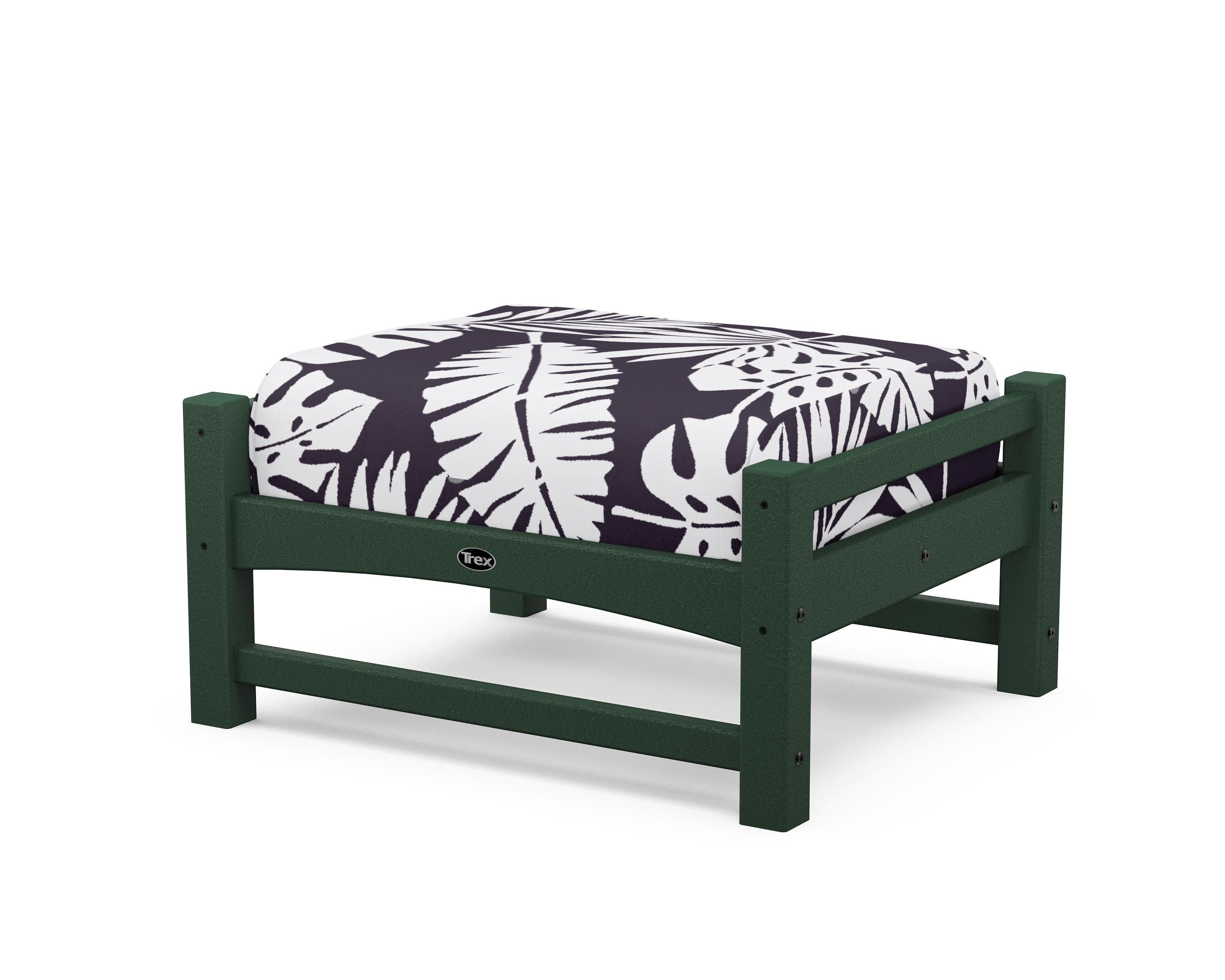 Rockport Club Ottoman in Rainforest Canopy / Leaf Navy