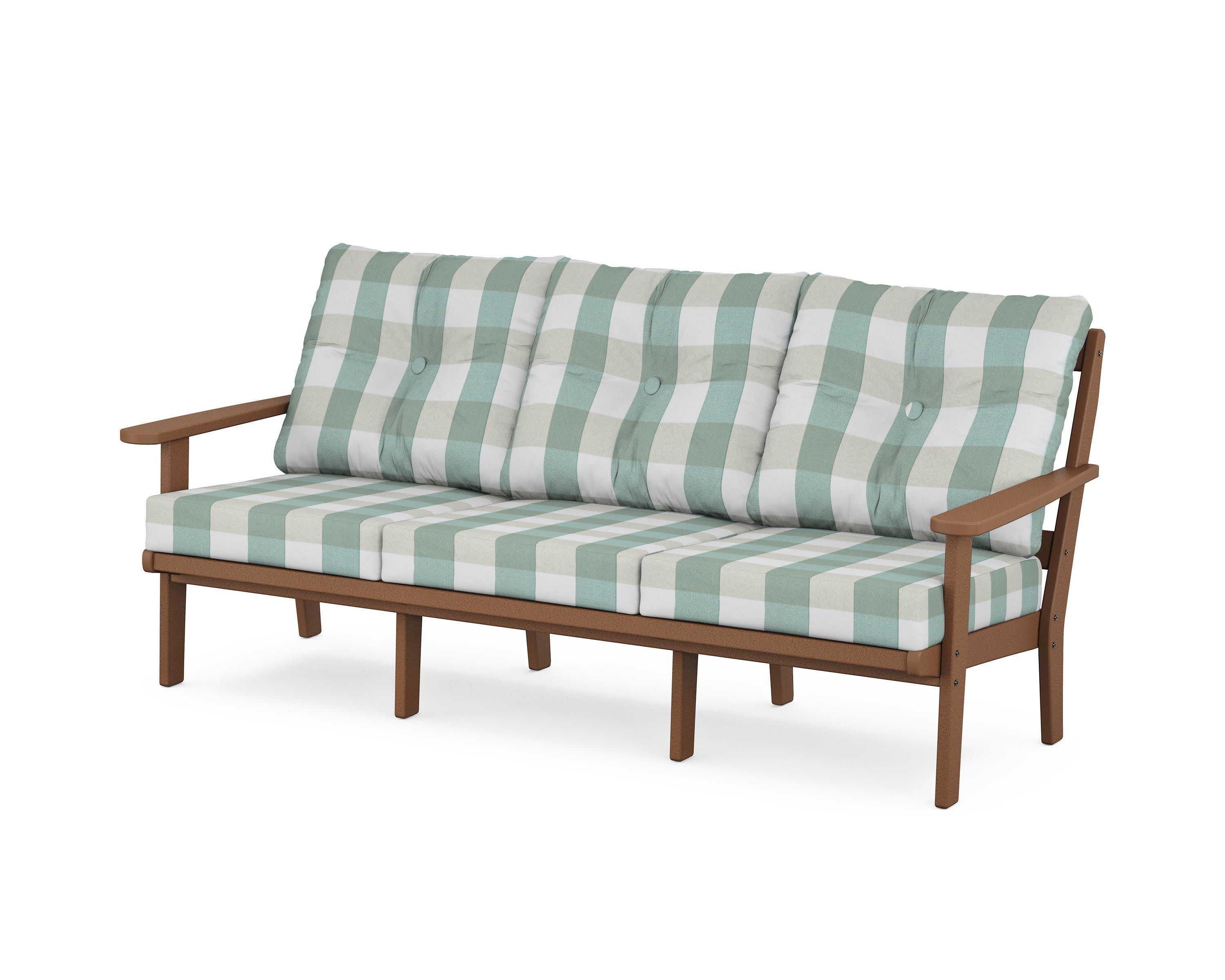 Cape Cod Deep Seating Sofa in Tree House / Buffalo Plaid Glacier Spa