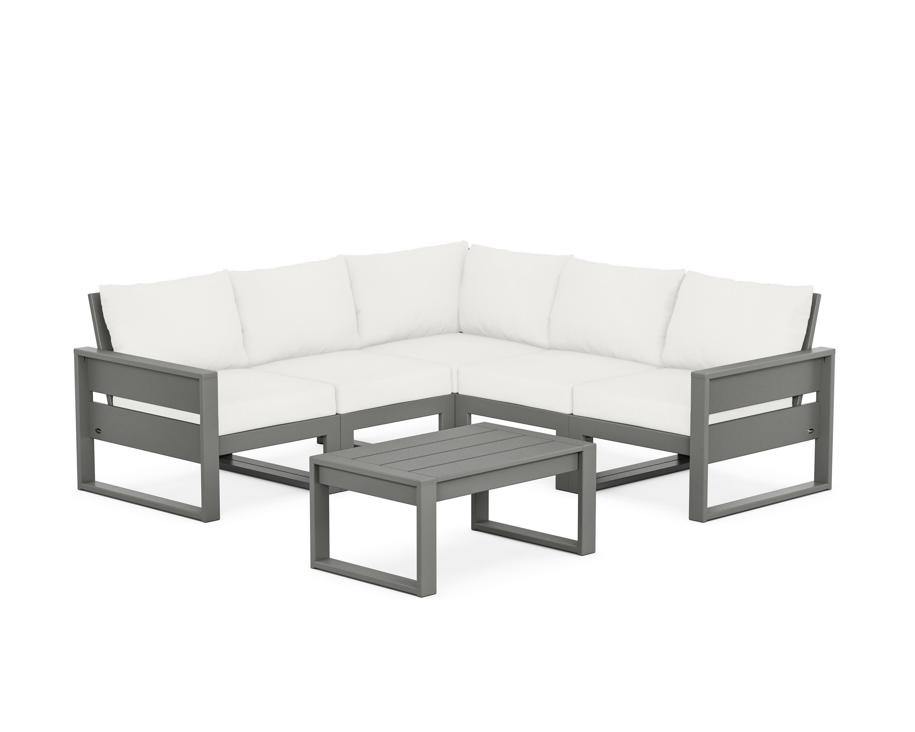 Eastport 6-Piece Deep Seating Sectional + Coffee Table Set