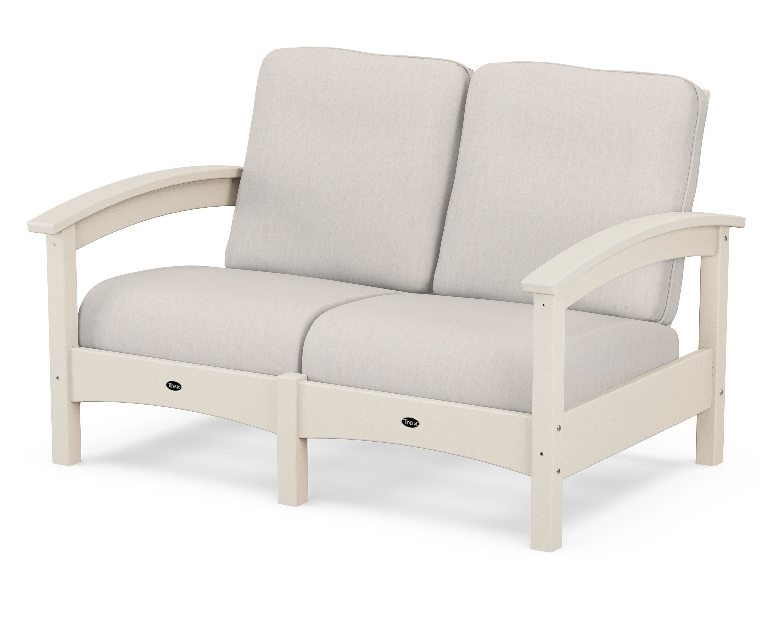 Rockport Club Loveseat in Sand Castle / Cast Ash