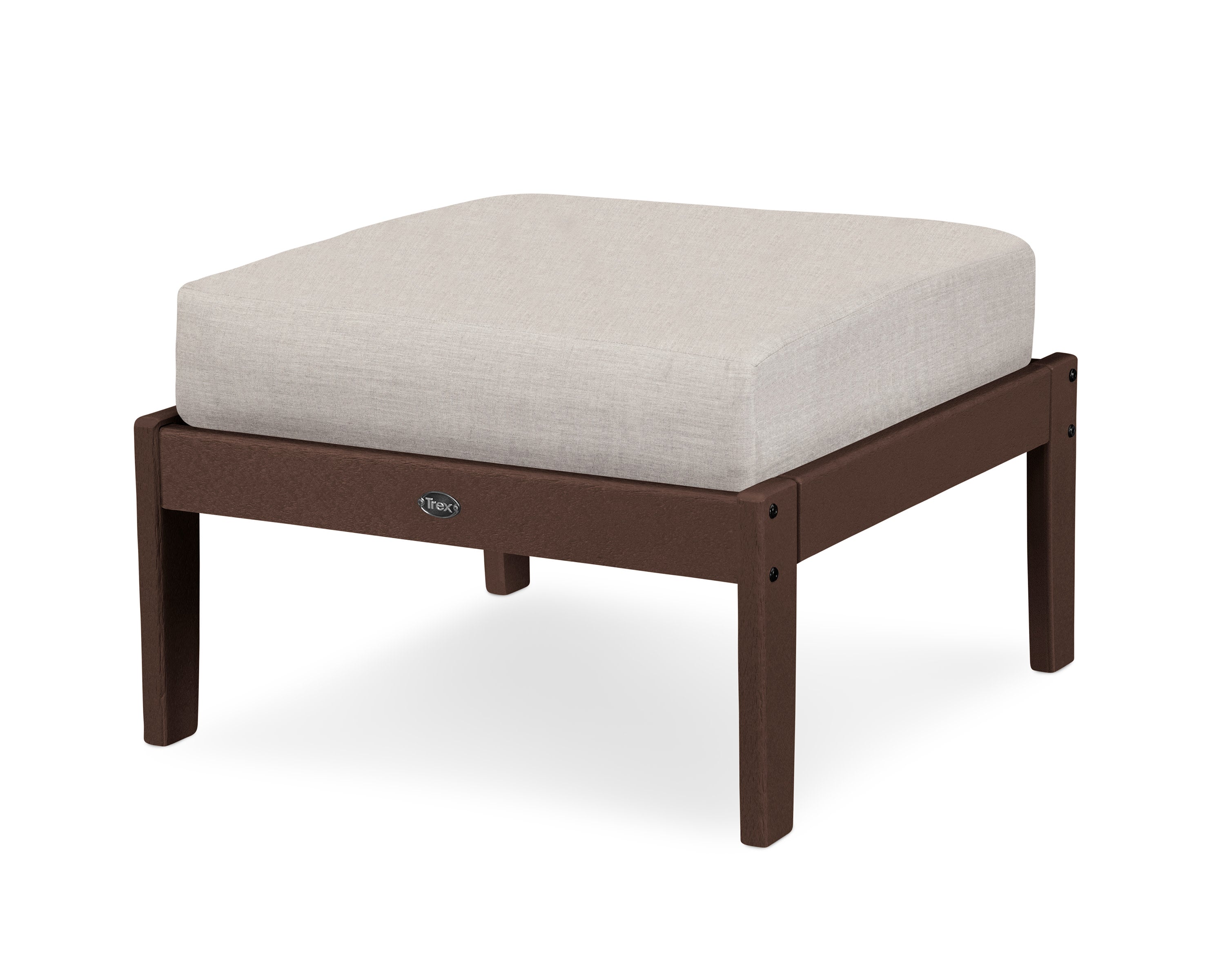 Yacht Club Deep Seating Ottoman in Vintage Lantern / Cast Ash