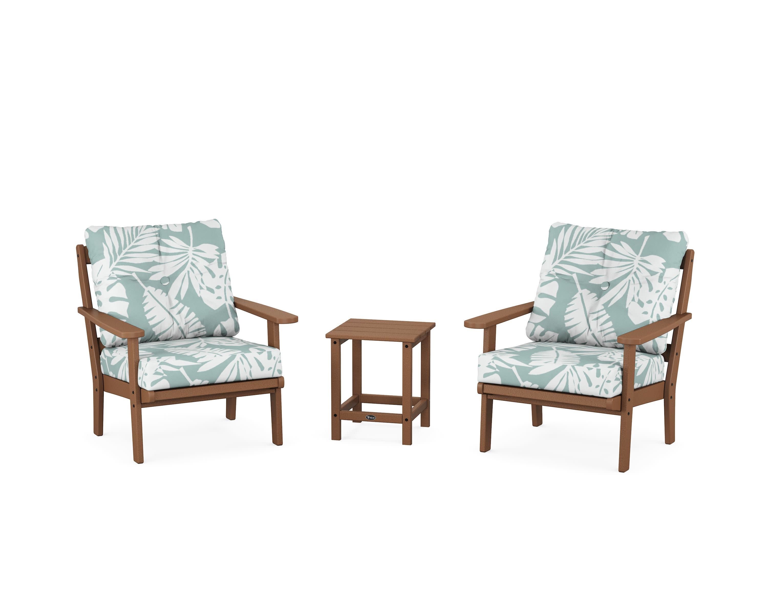 Cape Cod 3-Piece Deep Seating Set in Tree House / Leaf Glacier Spa