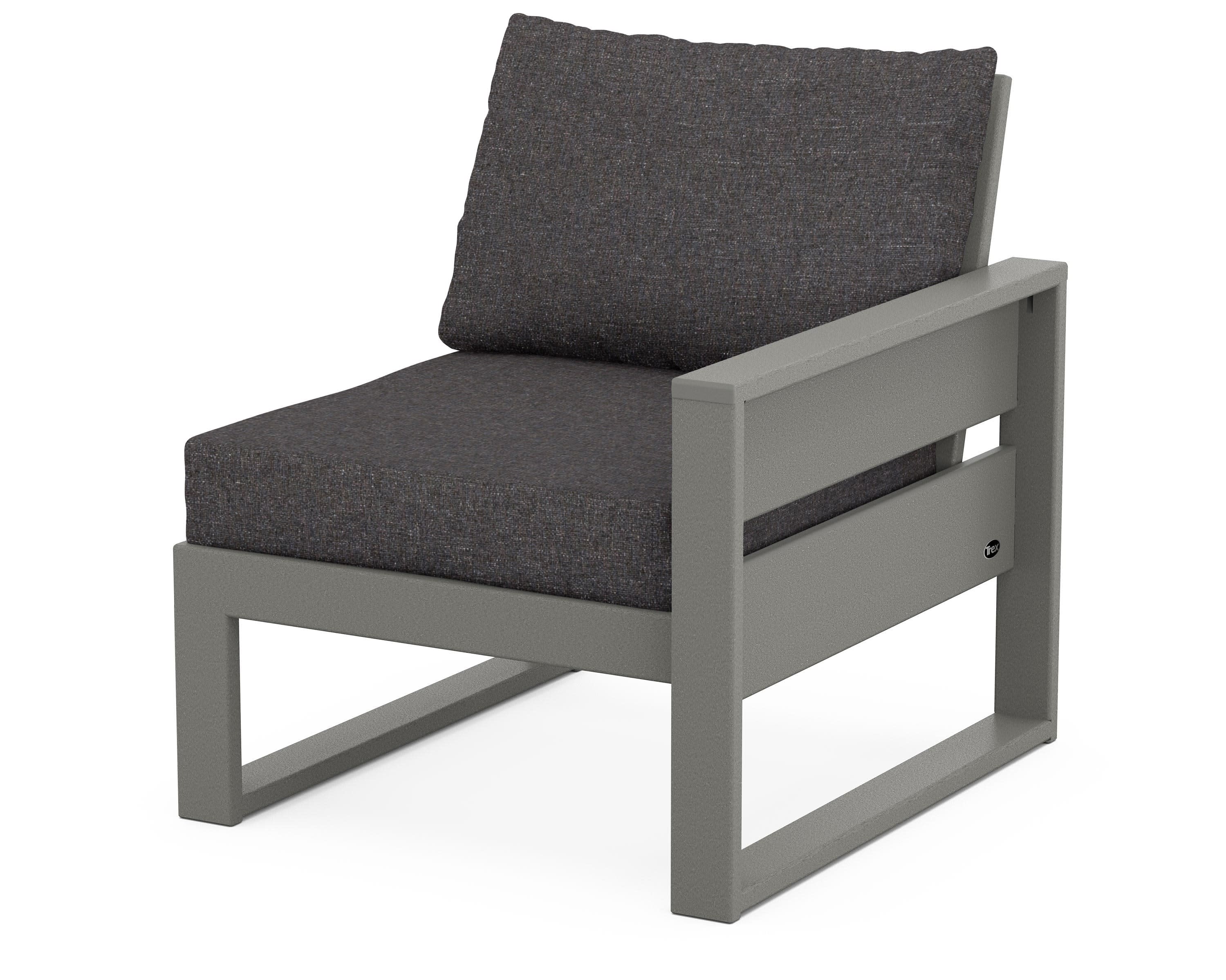 Eastport Modular Right Arm Chair in Stepping Stone / Ash Charcoal
