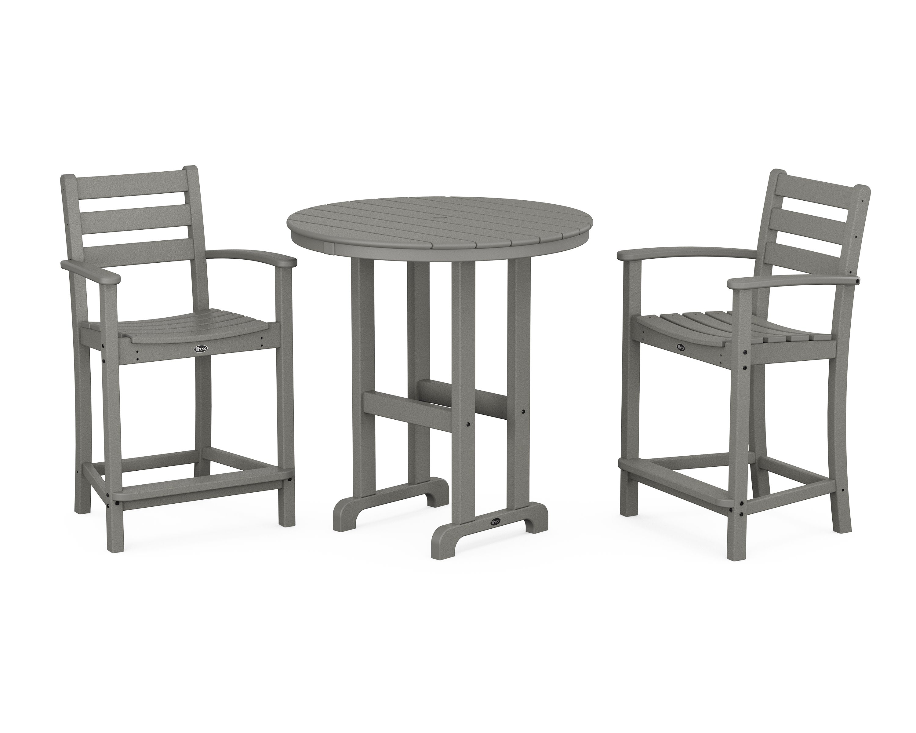 Monterey Bay 3-Piece Arm Chair Counter Set in Stepping Stone