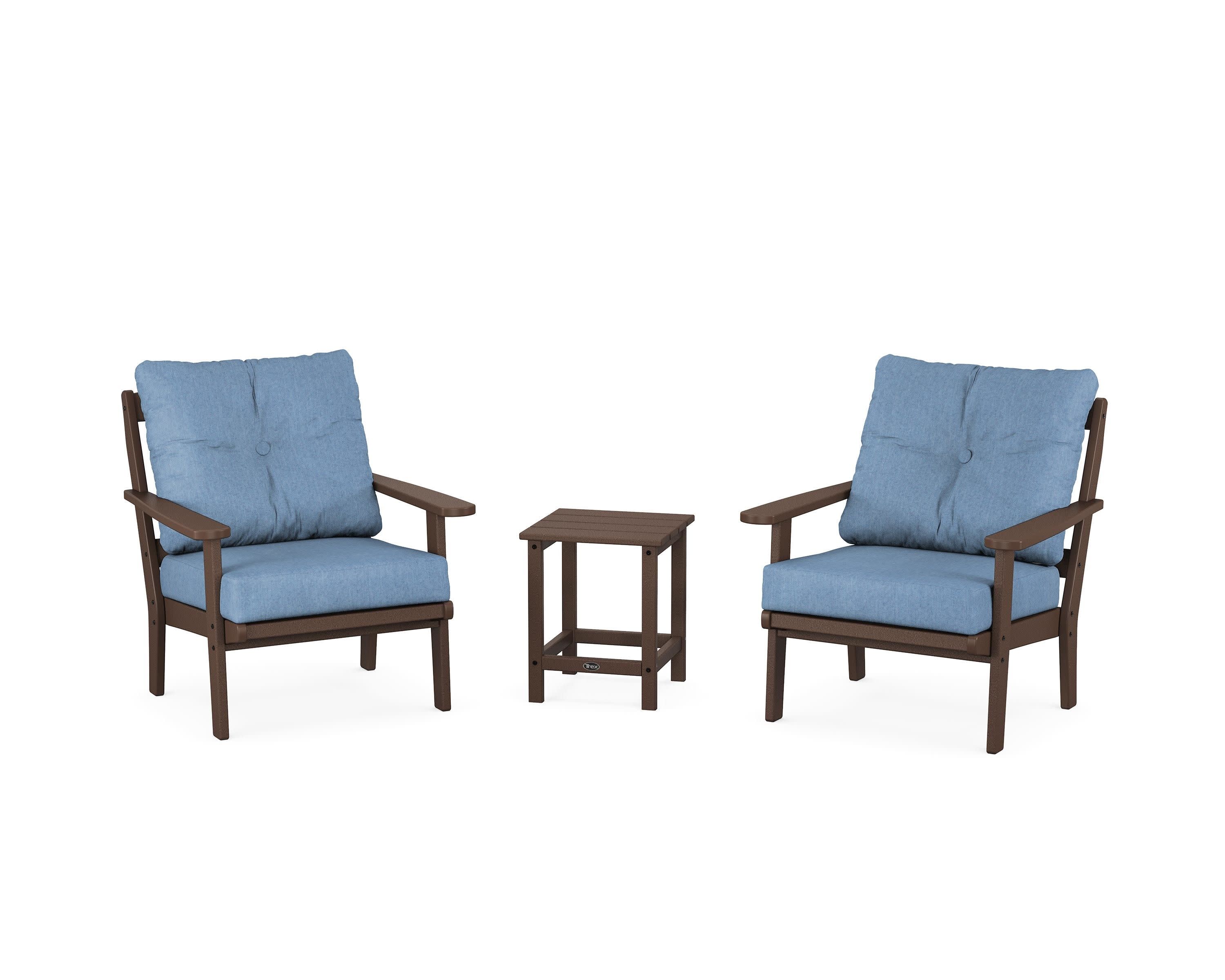 Cape Cod 3-Piece Deep Seating Set in Vintage Lantern / Sky Blue