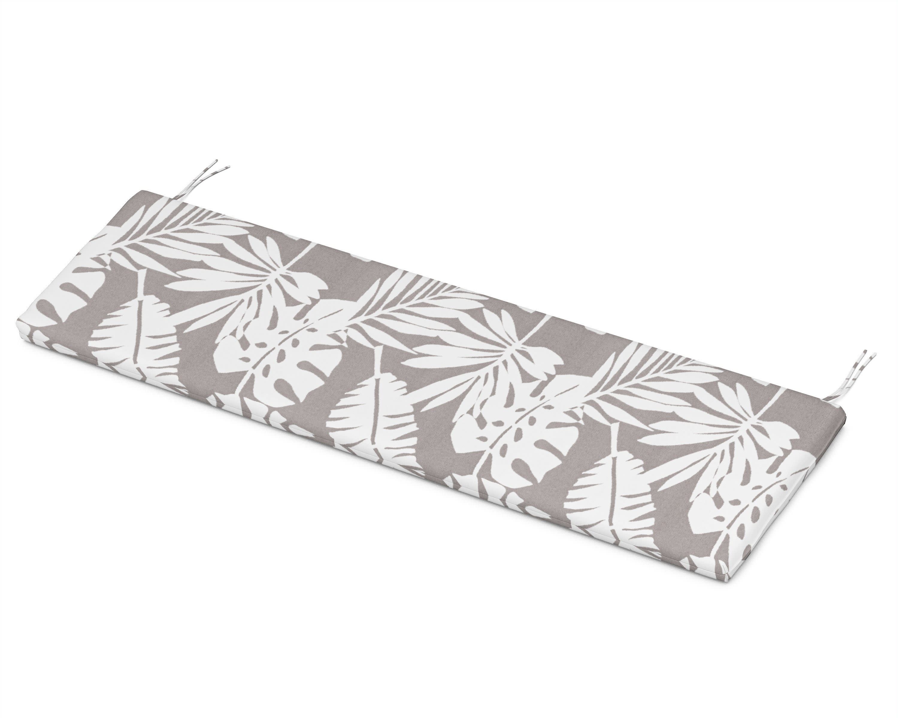 Bench Seat Cushion - 18.5"D x 55.5"W x 2.5"H in Leaf Grey Mist
