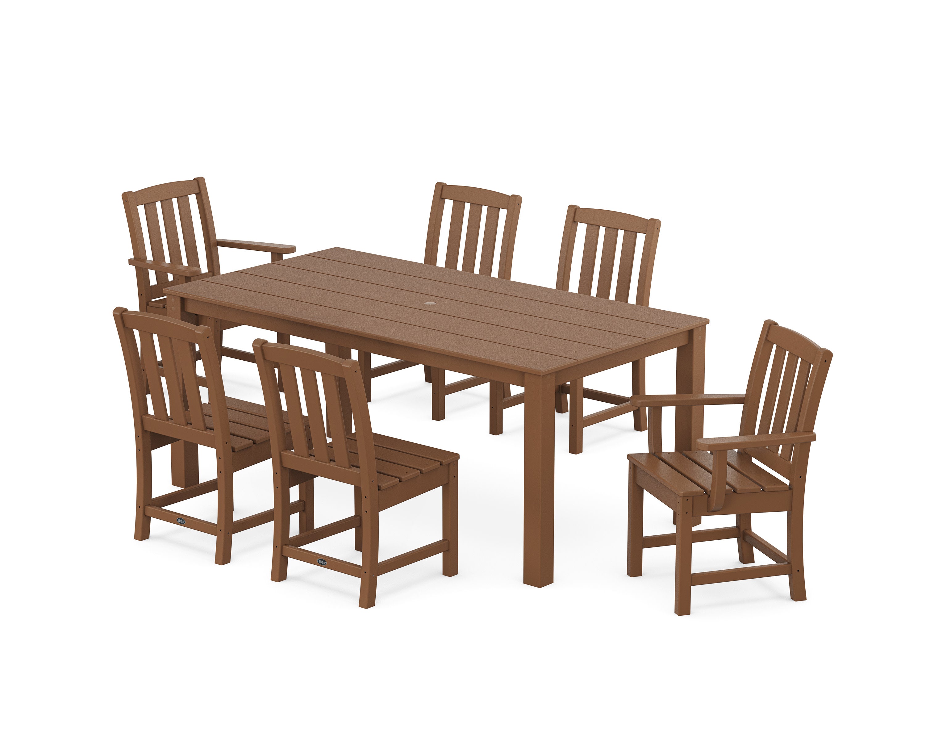 Cape Cod 7-Piece Parsons Dining Set in Tree House