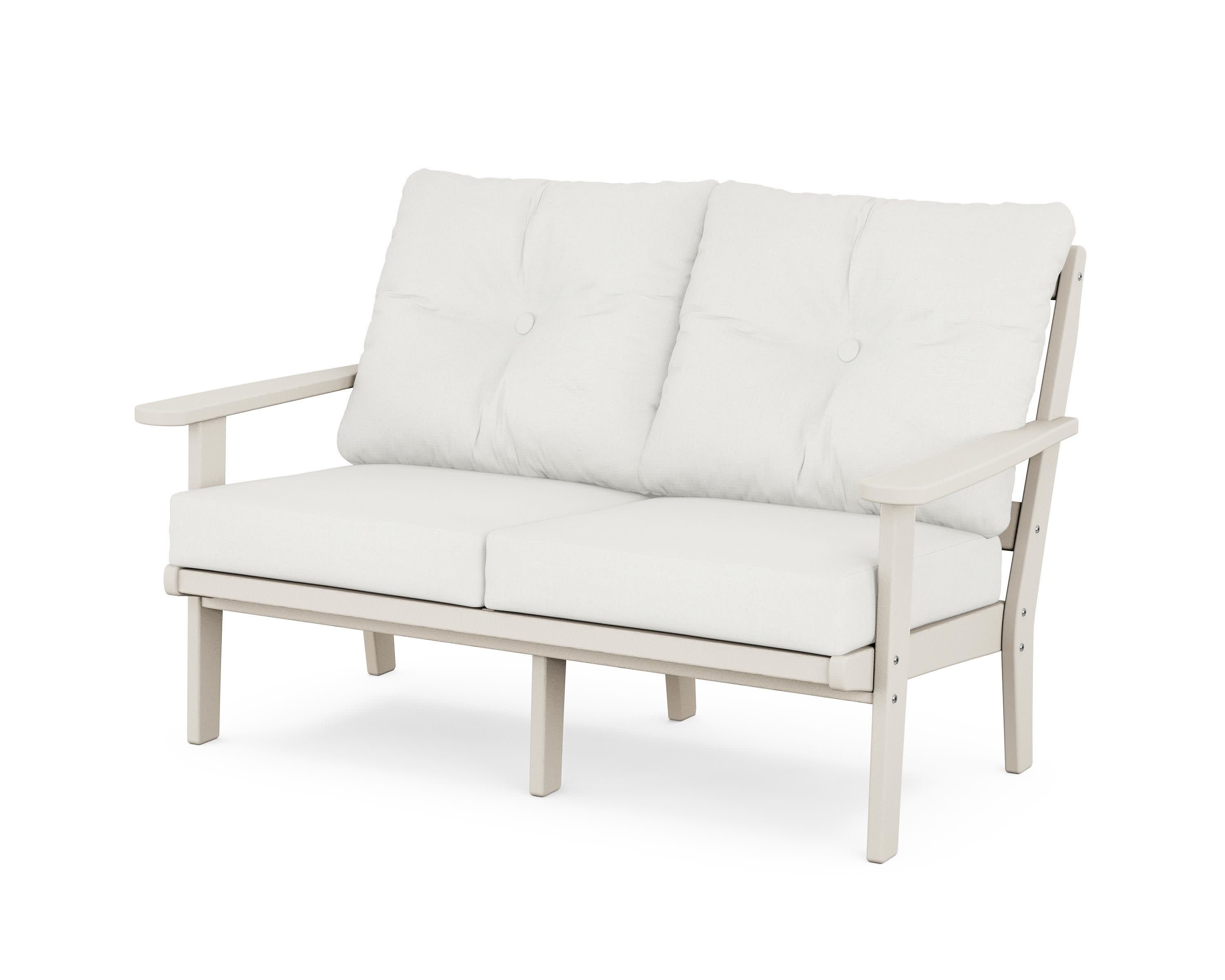 Cape Cod Deep Seating Loveseat in Sand Castle / Natural Linen